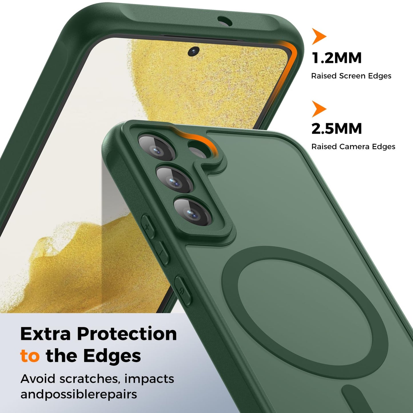 für Samsung Galaxy S25 Ultra Hülle für Magsafe, Magnetisch Handyhülle für S25 Ultra Hülle, Kameraschutz Stoßfeste Kratzfeste Durchscheinende Schutzhülle für Samsung S25 Ultra Case, Schwarz