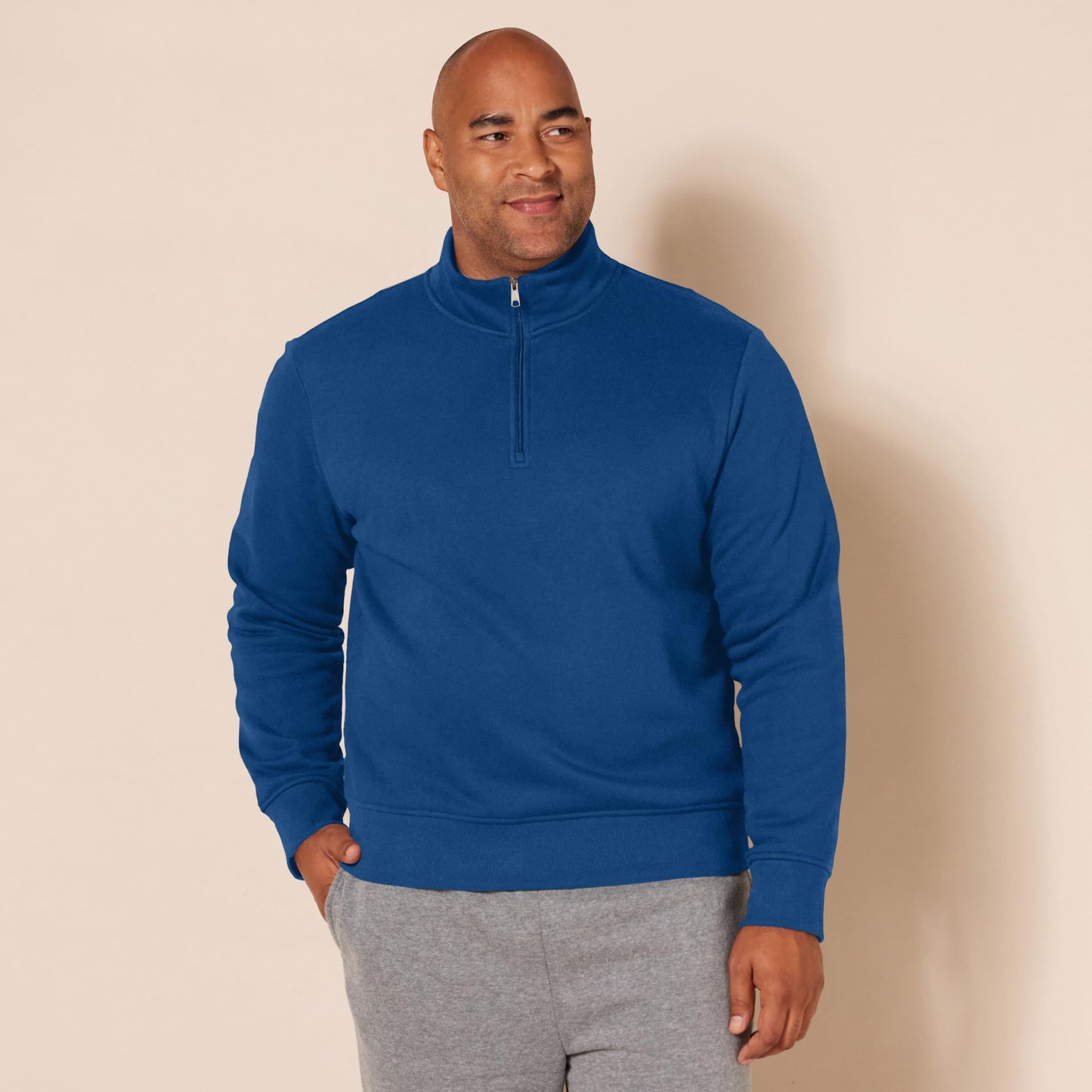 Amazon Essentials Men's Long Sleeve Fleece Quarter Zip Sweatshirt