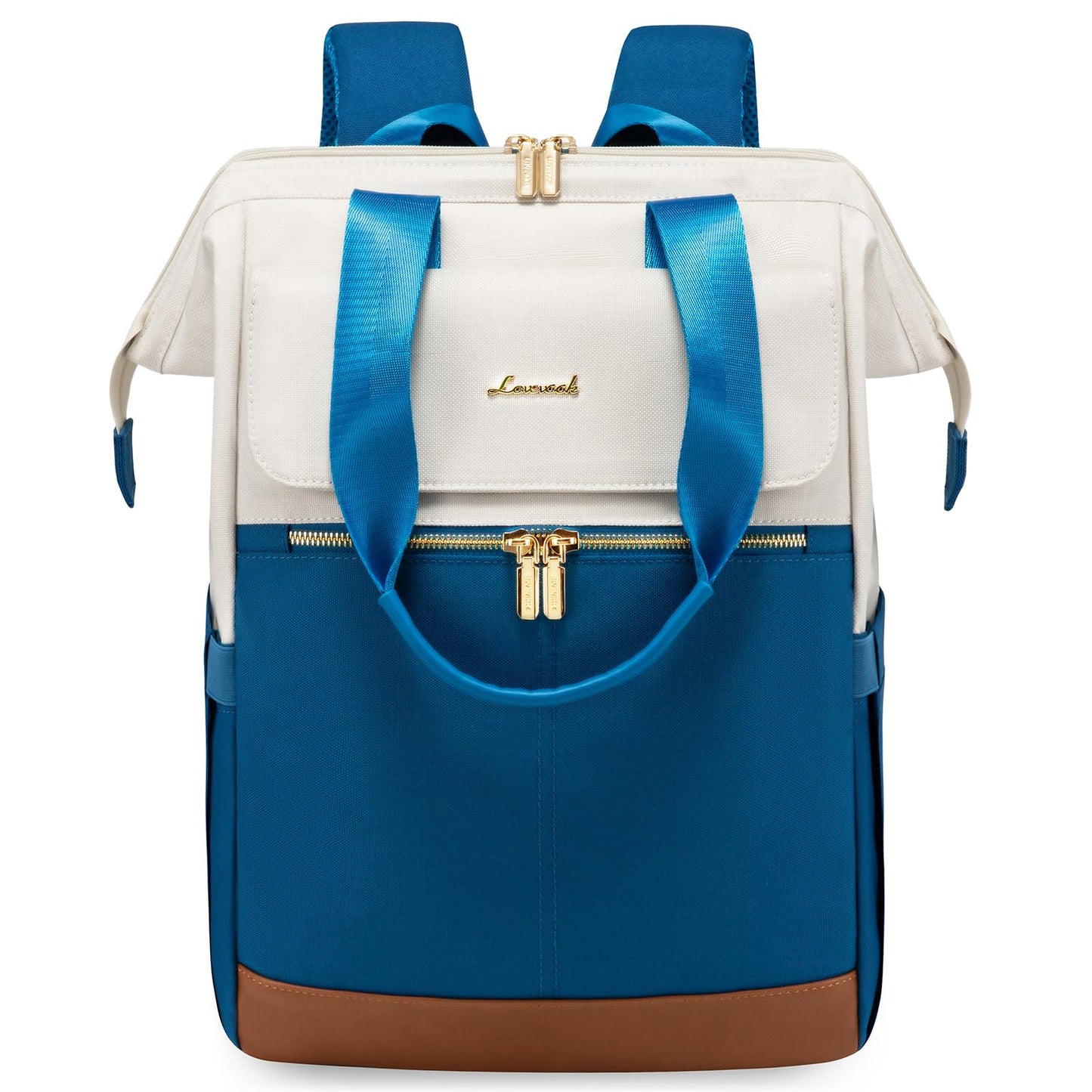 LOVEVOOK Rucksack Damen, Laptop Schulrucksack Wasserdicht, Schultasche Teenager Backpack Women Elegant Tagesrucksäcke Handtasche 2 in 1, 15,6 Zoll Arbeitstasche Lehrertasche Reiserucksack für Uni Büro