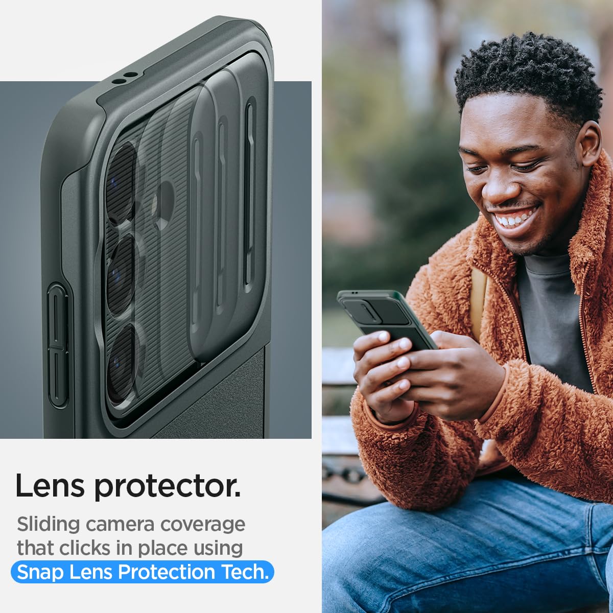 Spigen Optik Armor Case Compatible with Samsung Galaxy S25 Ultra - Black