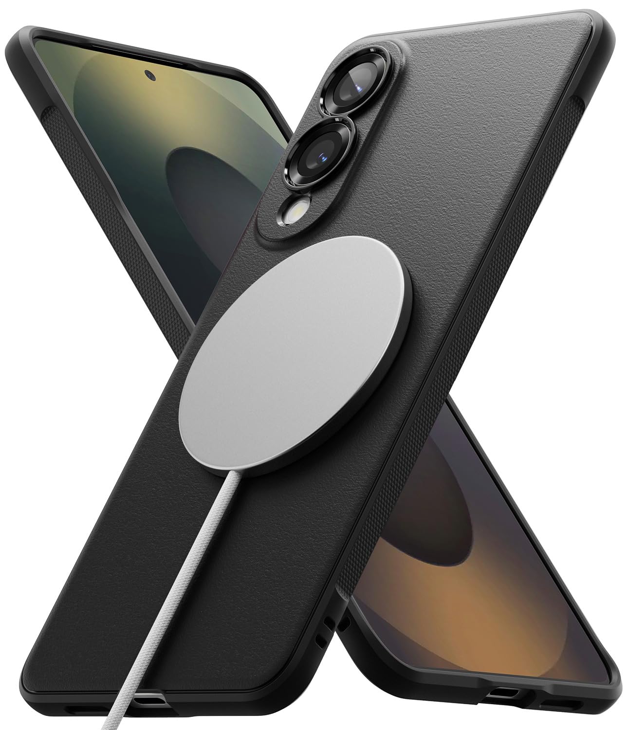 Ringke Onyx Case Compatible with Samsung Galaxy S25 Ultra, Firm Grip, Non-Slip Elegant Design, Perfect Fit, TPU Shockproof Scratch-Resistant Unique Texture Mobile Phone Case, Dark Green