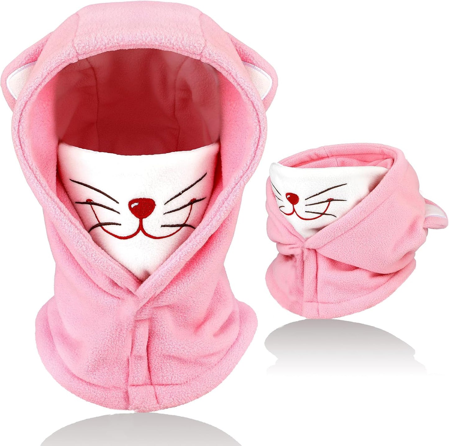 Children's Winter Thermal Fleece Balaclava 4-12 Years, Multifunctional Windproof Adjustable Face Mask, Ski Mask, Warm Hat, Balaclava, Neck Warmer Scarf for Boys and Girls, Outdoor Activities