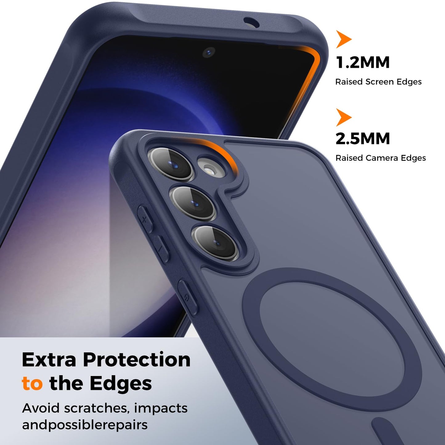 für Samsung Galaxy S25 Ultra Hülle für Magsafe, Magnetisch Handyhülle für S25 Ultra Hülle, Kameraschutz Stoßfeste Kratzfeste Durchscheinende Schutzhülle für Samsung S25 Ultra Case, Schwarz