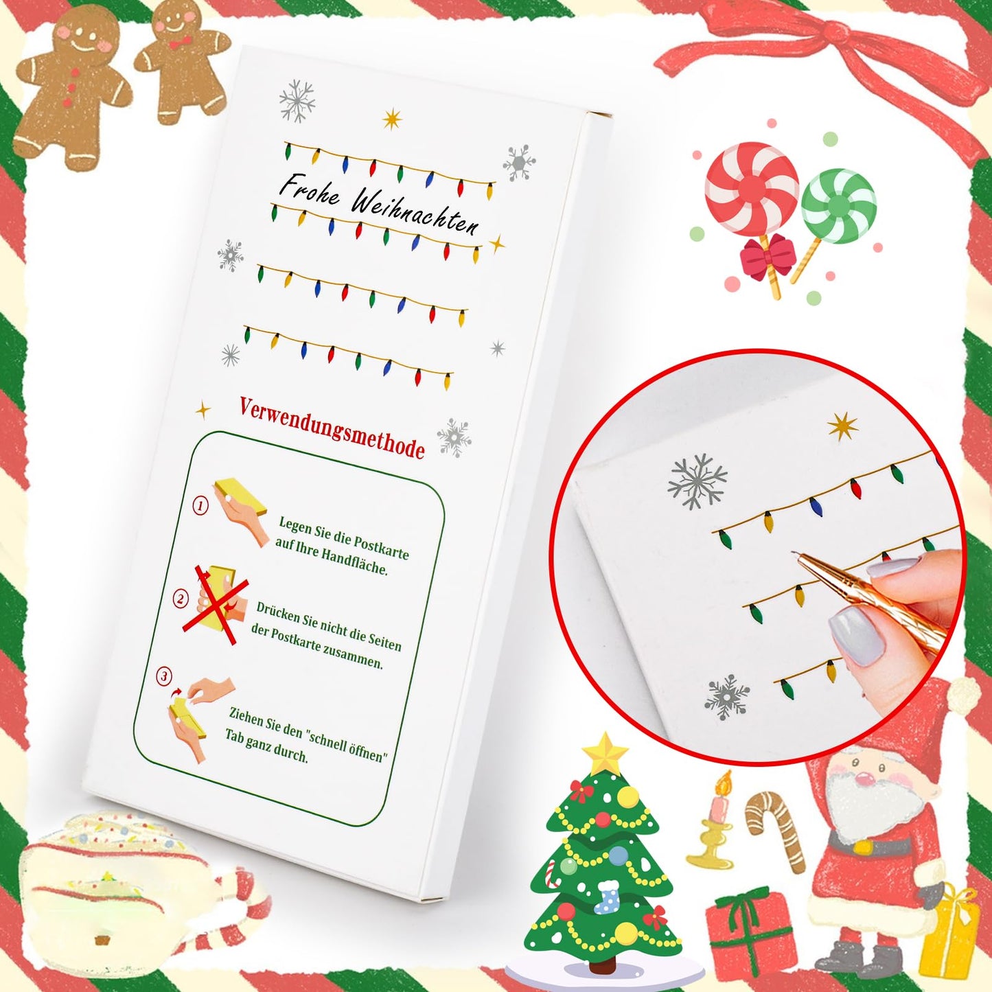 DPKOW Explosion Box Christmas Card, Funny Gift Box, Christmas Surprise Box, Gifts for Children, Adults, Christmas Box, Mystery Box with Confetti, Explosion Box, Birthday Gifts