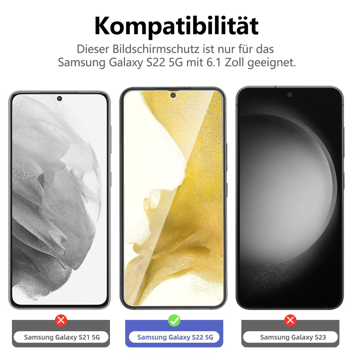 NEW'C Pack of 3 for Samsung Galaxy S25 Ultra Tempered Glass, Scratch Free, 9H Hardness, HD Screen Protector, Ultra Clear, Ultra Resistant