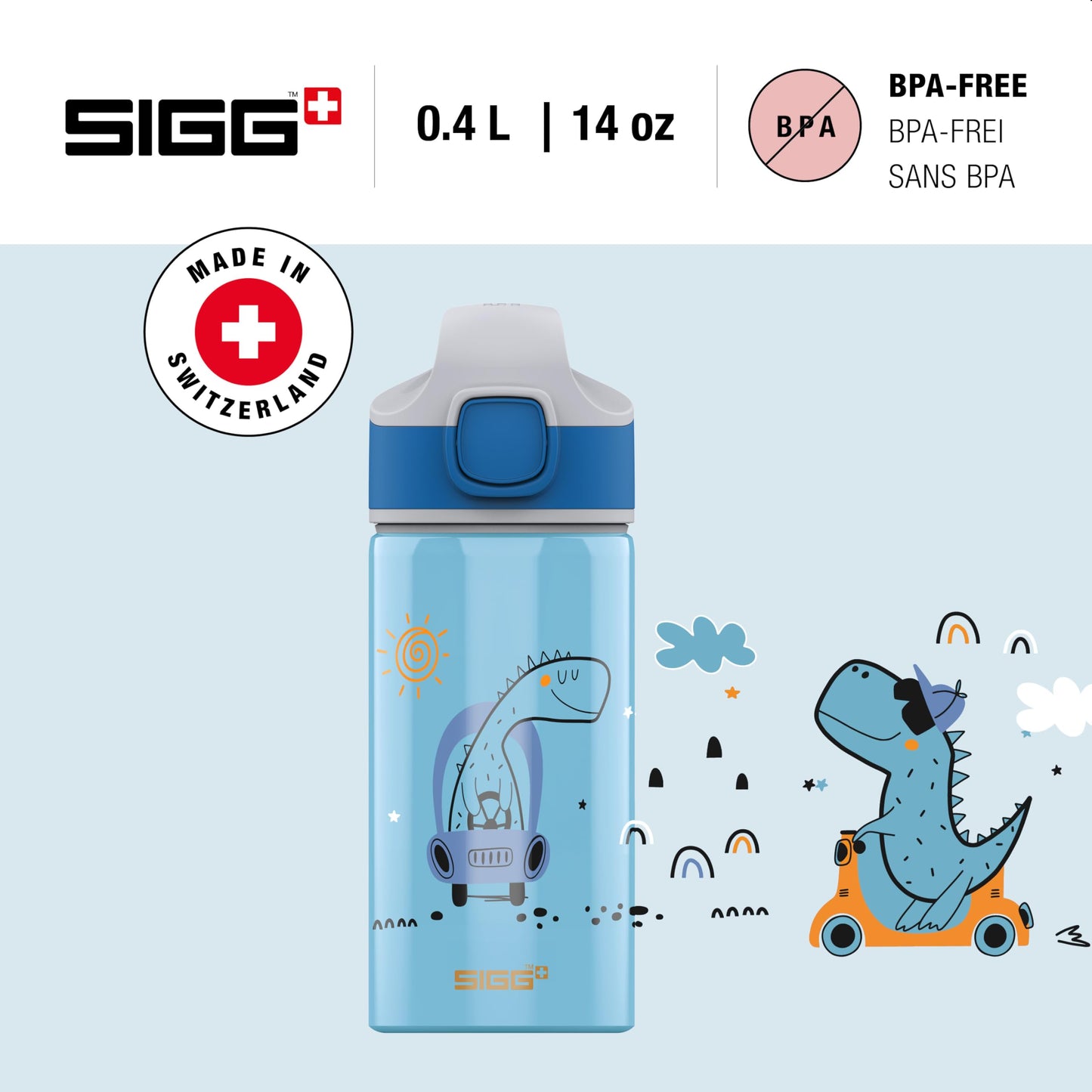 SIGG - Alu Trinkflasche Kinder - Miracle - Mit Trinkhalm - Auslaufsicher - Federleicht - BPA-frei - Klimaneutral Zertifiziert - Schule & Sport - 0,4L