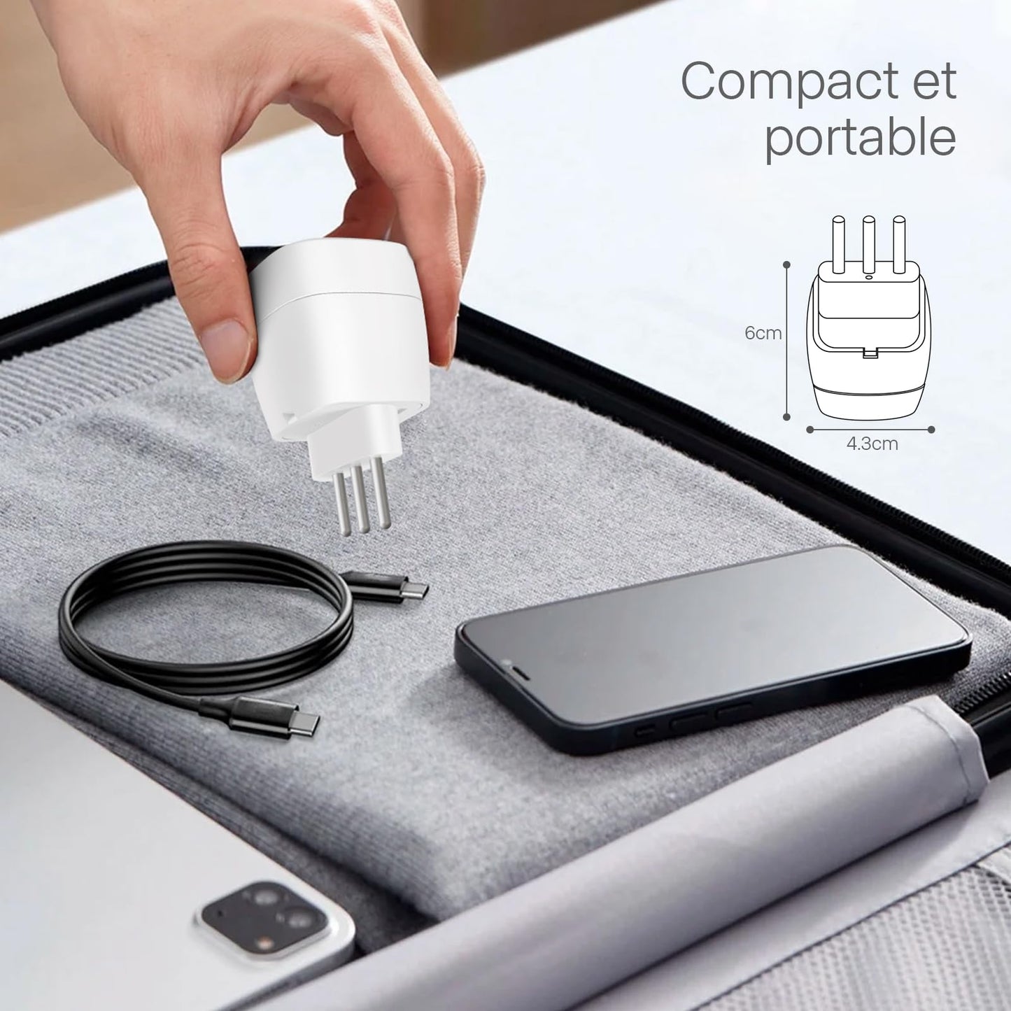 Reiseadapter USA 2Stück，USA Adapter Steckdose Deutschland Plug ，Adapter USA Deutschland Stecker für EU zu Amerika/Kanada/Mexiko/Thailand usw,Typ B Reisestecker Stromadapter,Weiß