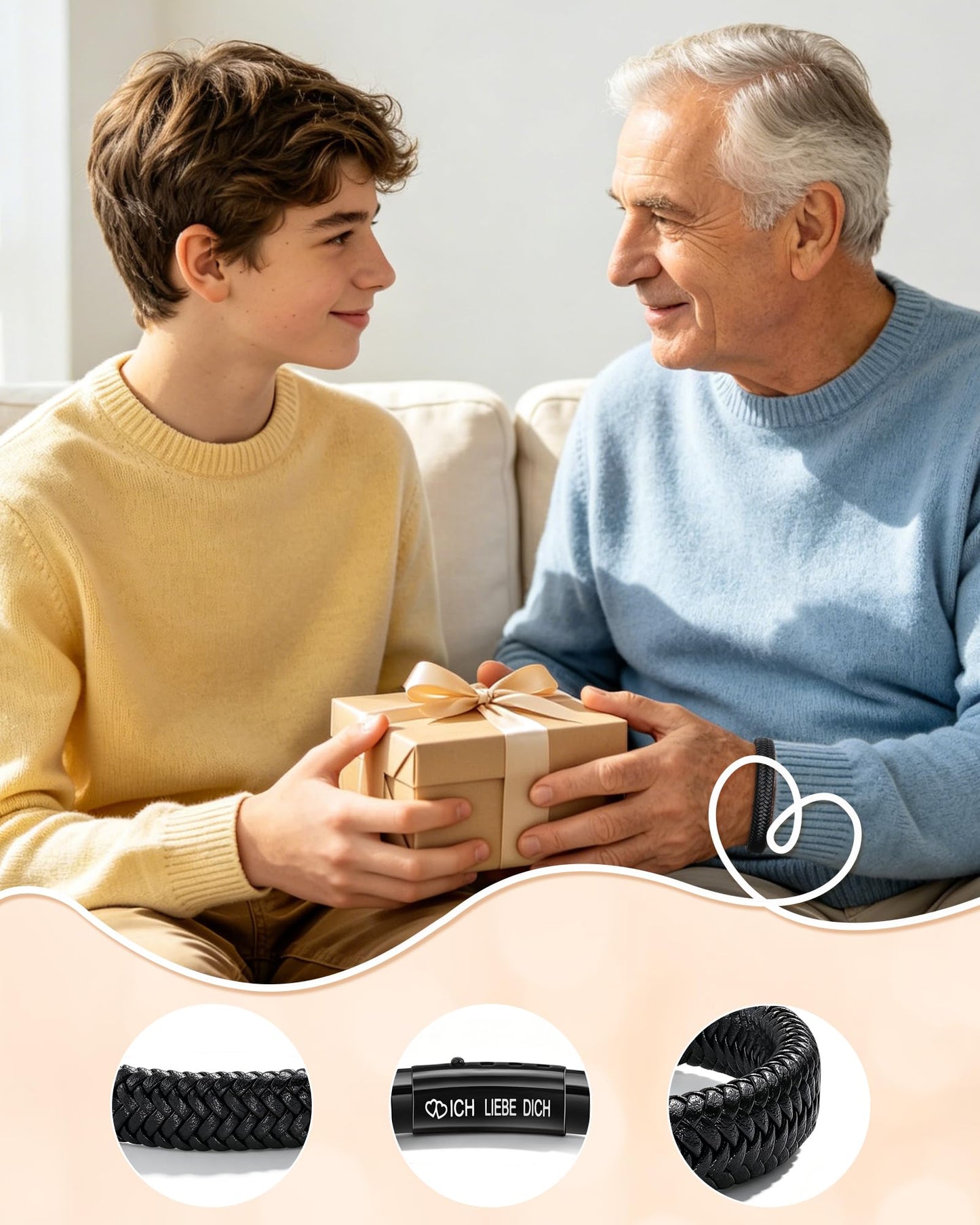 CheersLife Ich Liebe Dich Geschenke für Männer An Meinen Sohn Bruder Mann