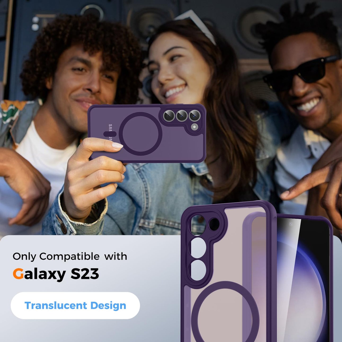 für Samsung Galaxy S25 Ultra Hülle für Magsafe, Magnetisch Handyhülle für S25 Ultra Hülle, Kameraschutz Stoßfeste Kratzfeste Durchscheinende Schutzhülle für Samsung S25 Ultra Case, Schwarz