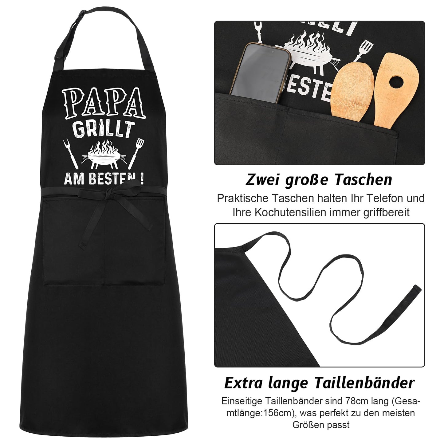 Lustige Kochschürze für Männer,Grillschürze Verstellbare Schürze