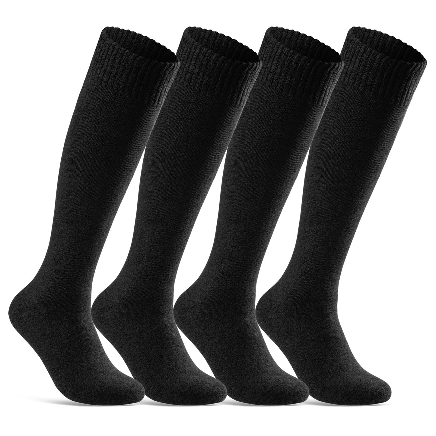 sockenkauf24 22350 Men's Thermal Knee Socks Inner Terry Towelling 4 Pairs
