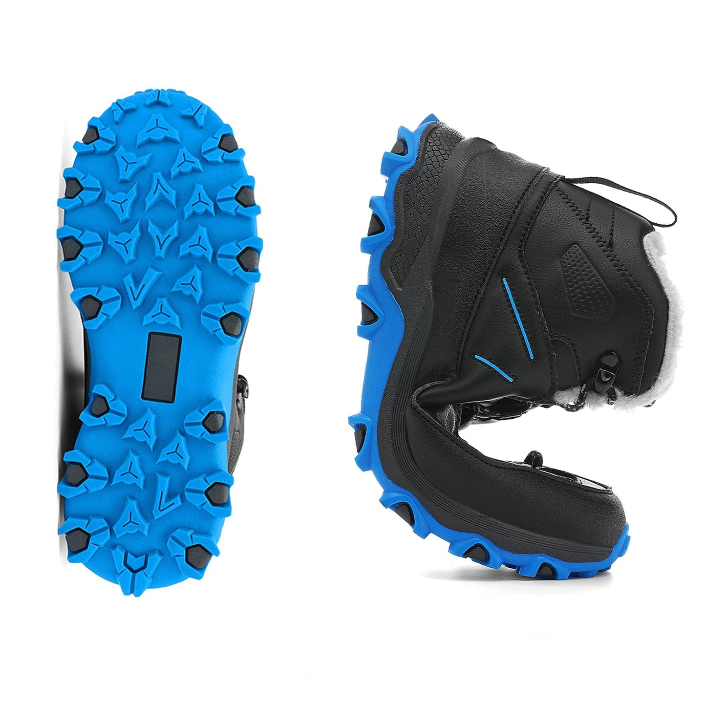 Children's Winter Boots Warm Lined Snow Boots Comfortable Waterproof Boys Girls Non-Slip Hiking Shoes Winter Shoes Size 29-38