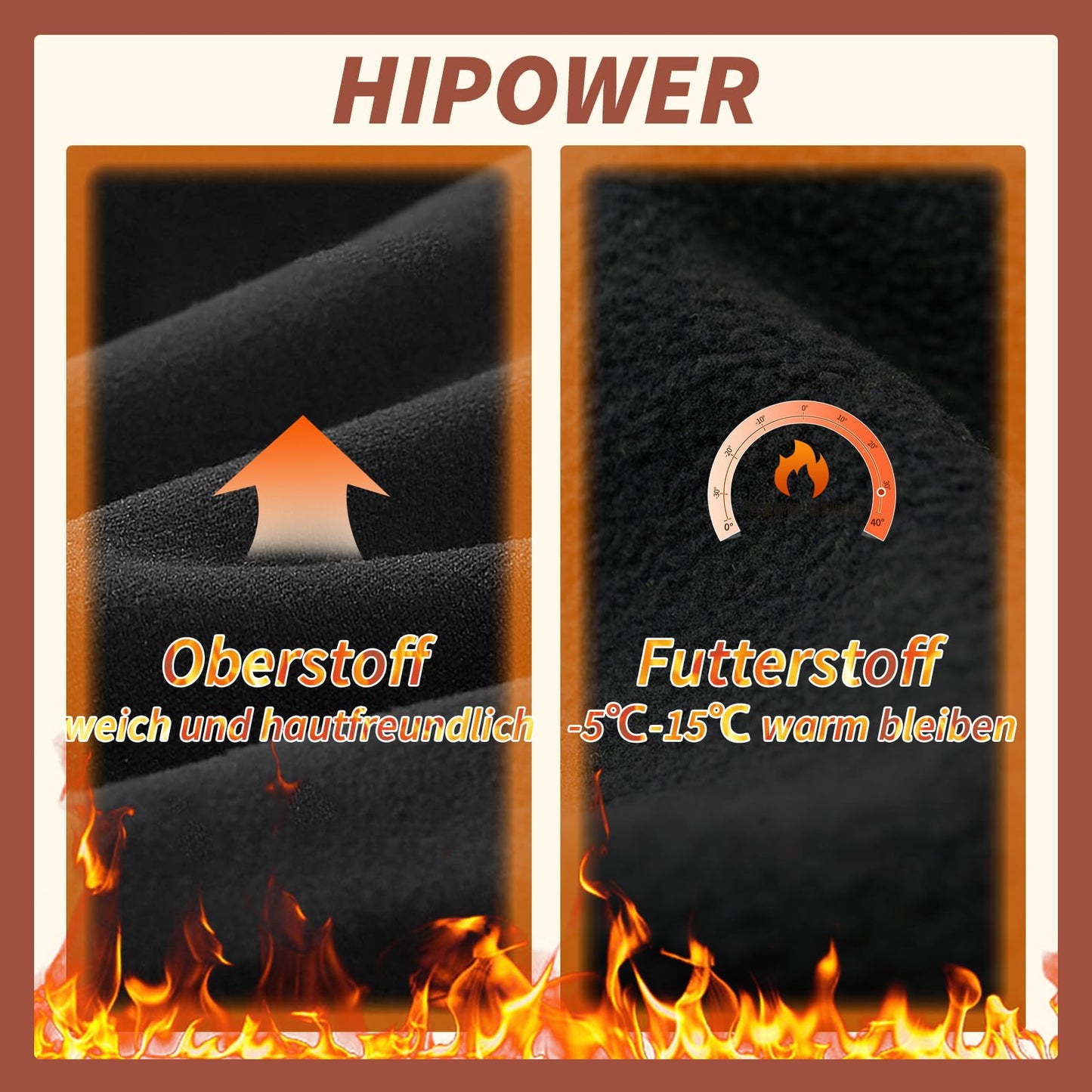 HIPOWER Pack of 3 Women's Thermal Leggings with Pockets Leggings Lined Winter High Waist Fleece Warm Leggings Opaque Black Sports Thermal Underwear Running Trousers Yoga Pants