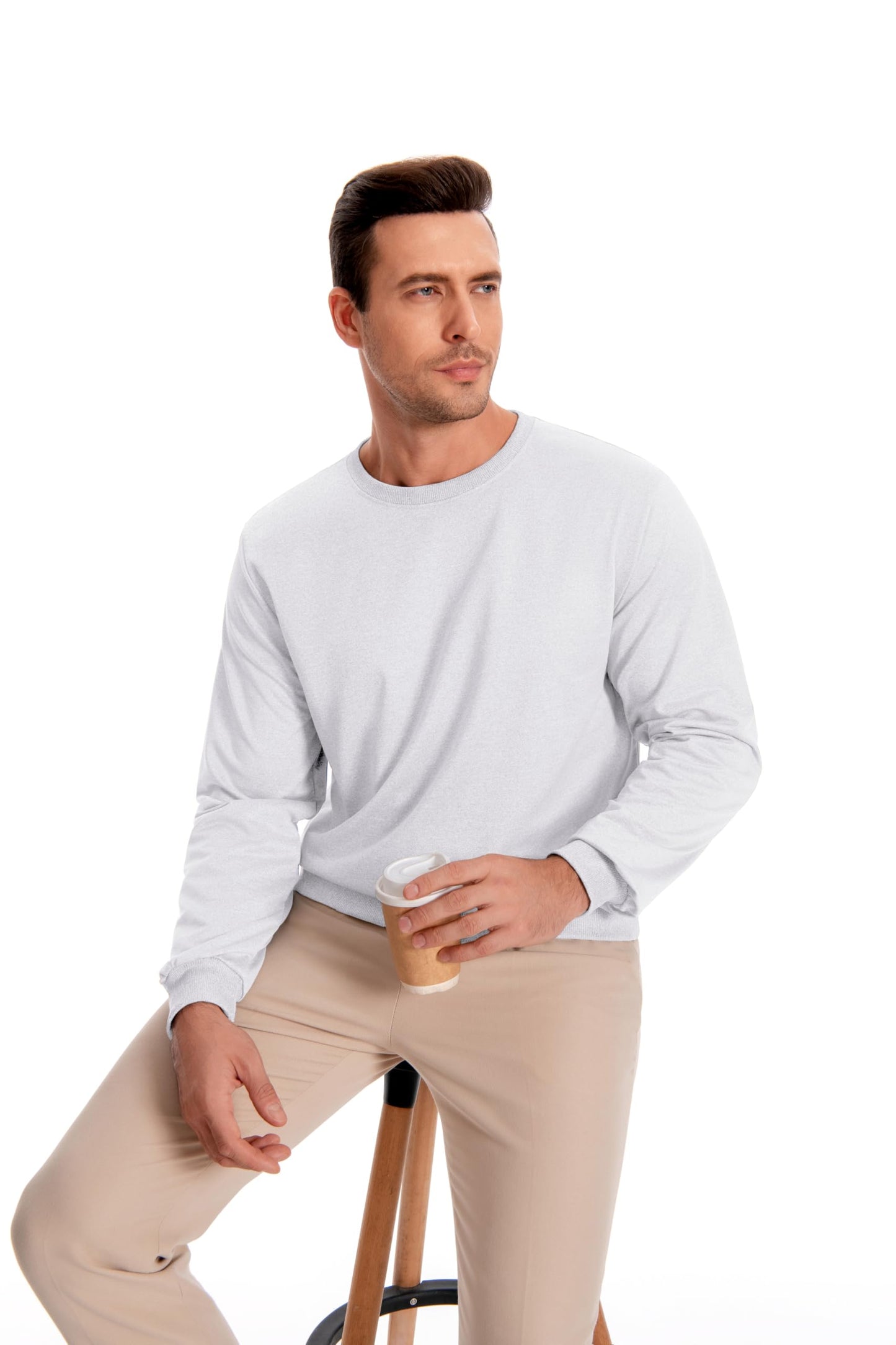 SwissWell Herren Sweatshirts Set Causal Pullover Regular Fit Langarm Shirts