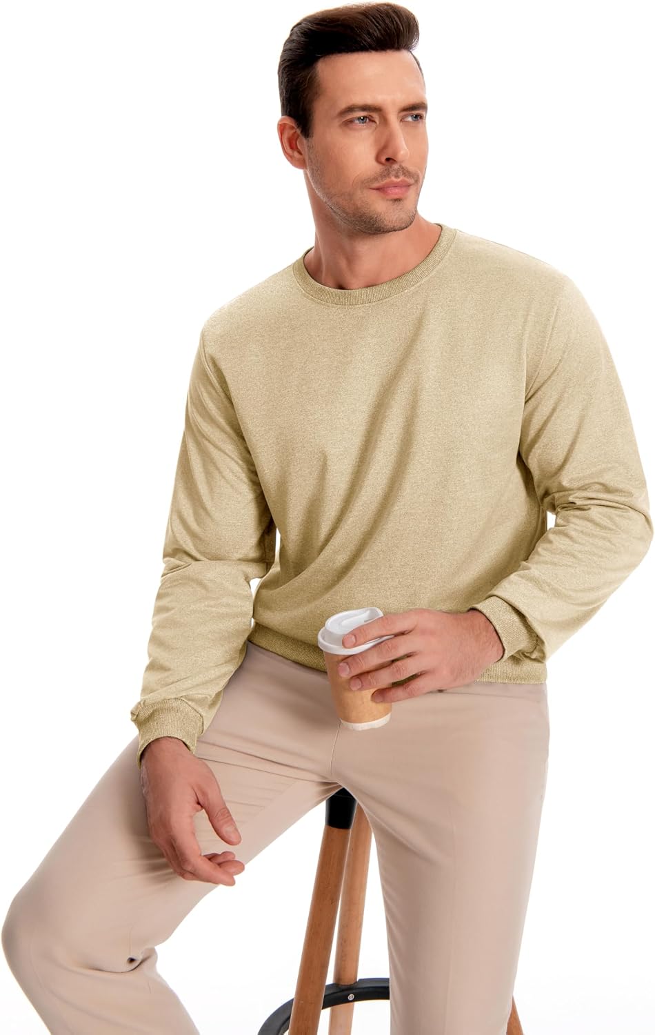 SwissWell Herren Sweatshirts Set Causal Pullover Regular Fit Langarm Shirts