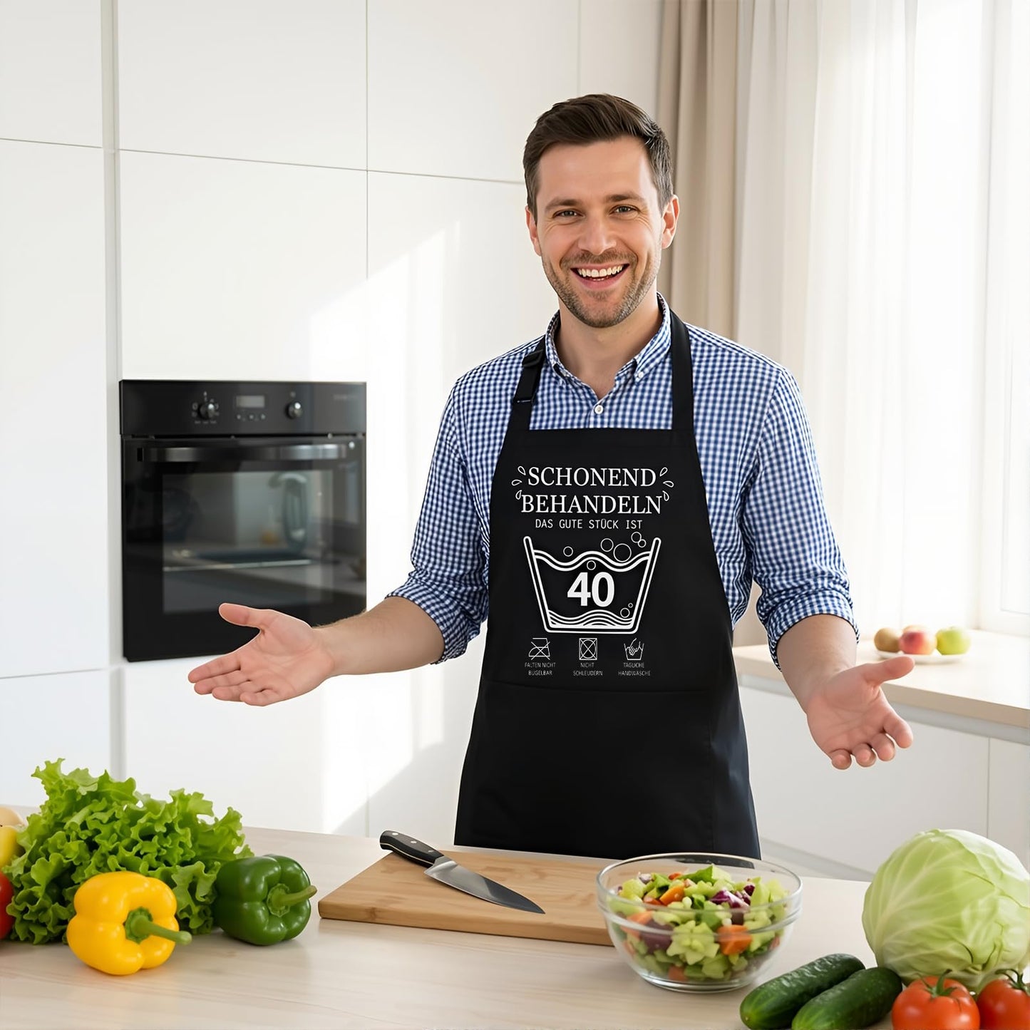 Lustige Kochschürze für Männer,Grillschürze Verstellbare Schürze