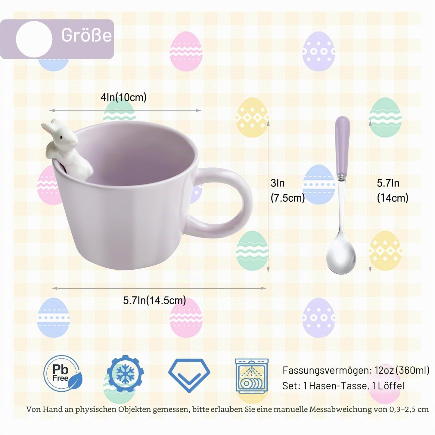 BigNoseDeer Süße Sachen Keramik Katze Kaffeetasse Teetasse Deckel Löffel Lustige Tassen Geschenke für Frauen Kaffeebecher 3D Tasse Personalisiert Cappuccino Tasse Beste Freundin Weihnachten Geschenk