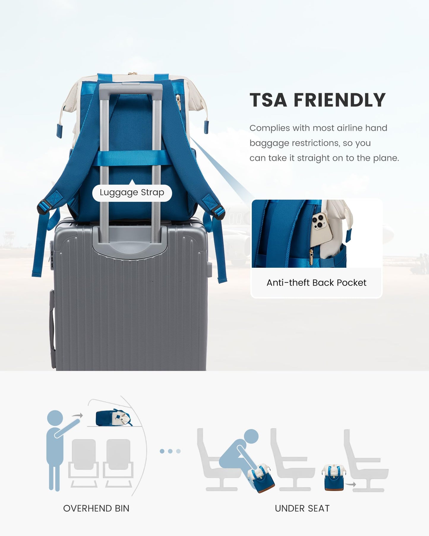 LOVEVOOK Rucksack Damen, Laptop Schulrucksack Wasserdicht, Schultasche Teenager Backpack Women Elegant Tagesrucksäcke Handtasche 2 in 1, 15,6 Zoll Arbeitstasche Lehrertasche Reiserucksack für Uni Büro