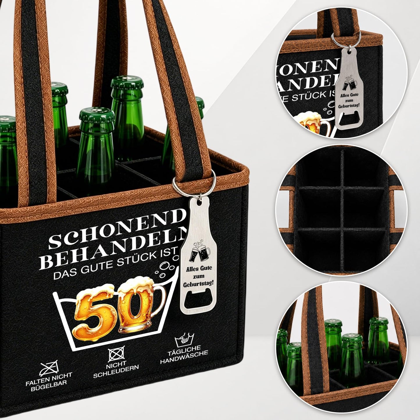 WenmthG Lustige Geschenke zum 30 40 50 60 Geburtstag Mann, Bier Geschenkset