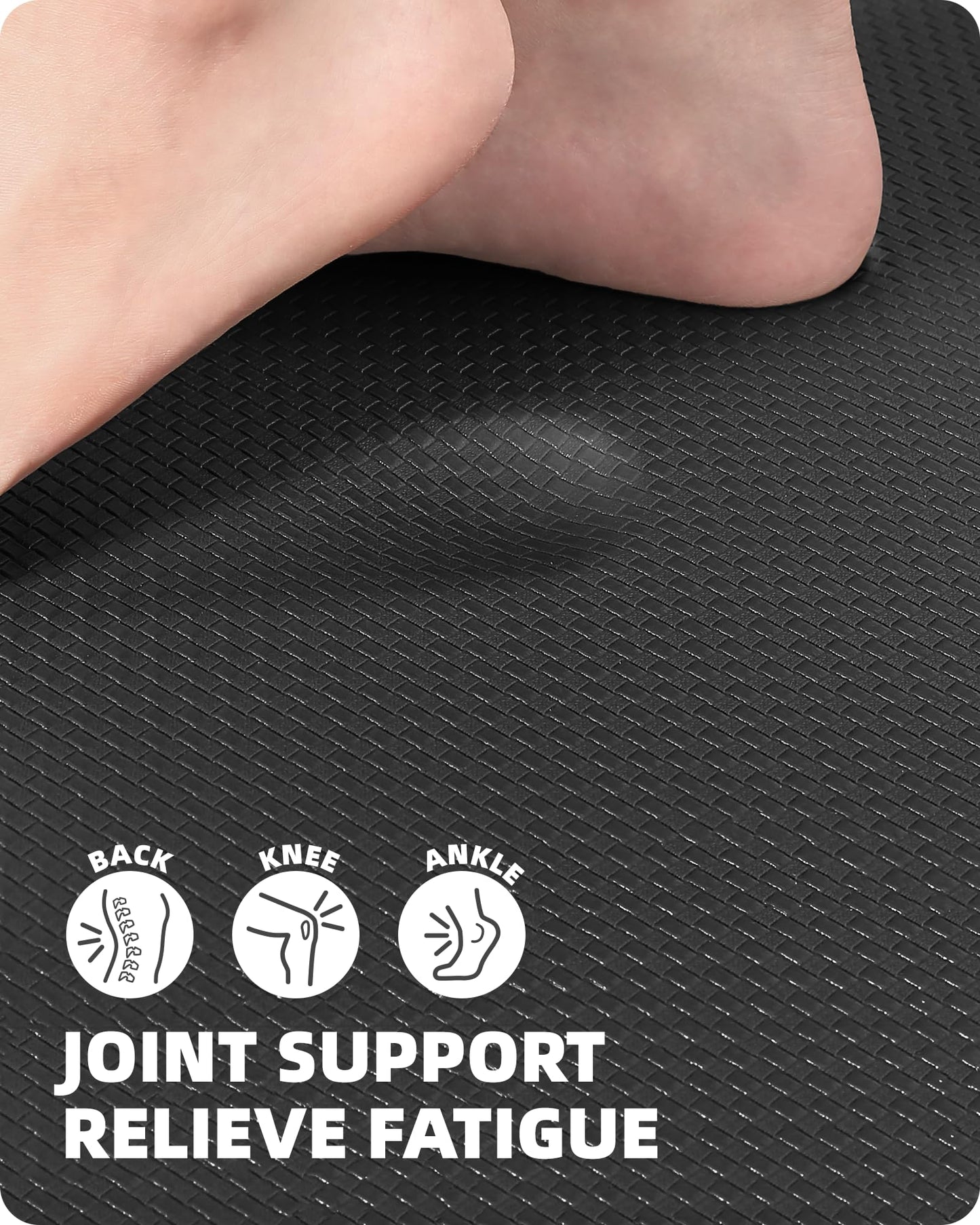 Color G Küchenläufer 2 Stück, küchenteppich waschbar rutschfest, Teppich küche mit Ölfest und Wasserdicht, Gummirücken Küchenmatte für Esszimmer, Küche, läufer Flur(44x150CM + 44x150CM, Schwarz)