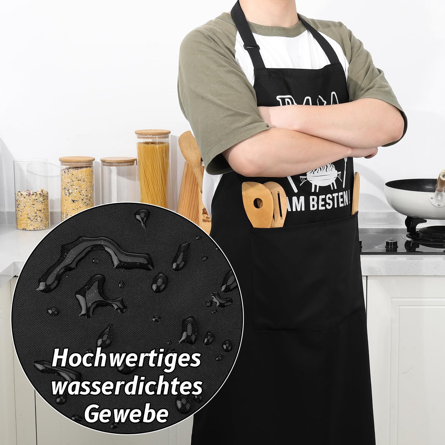 Lustige Kochschürze für Männer,Grillschürze Verstellbare Schürze