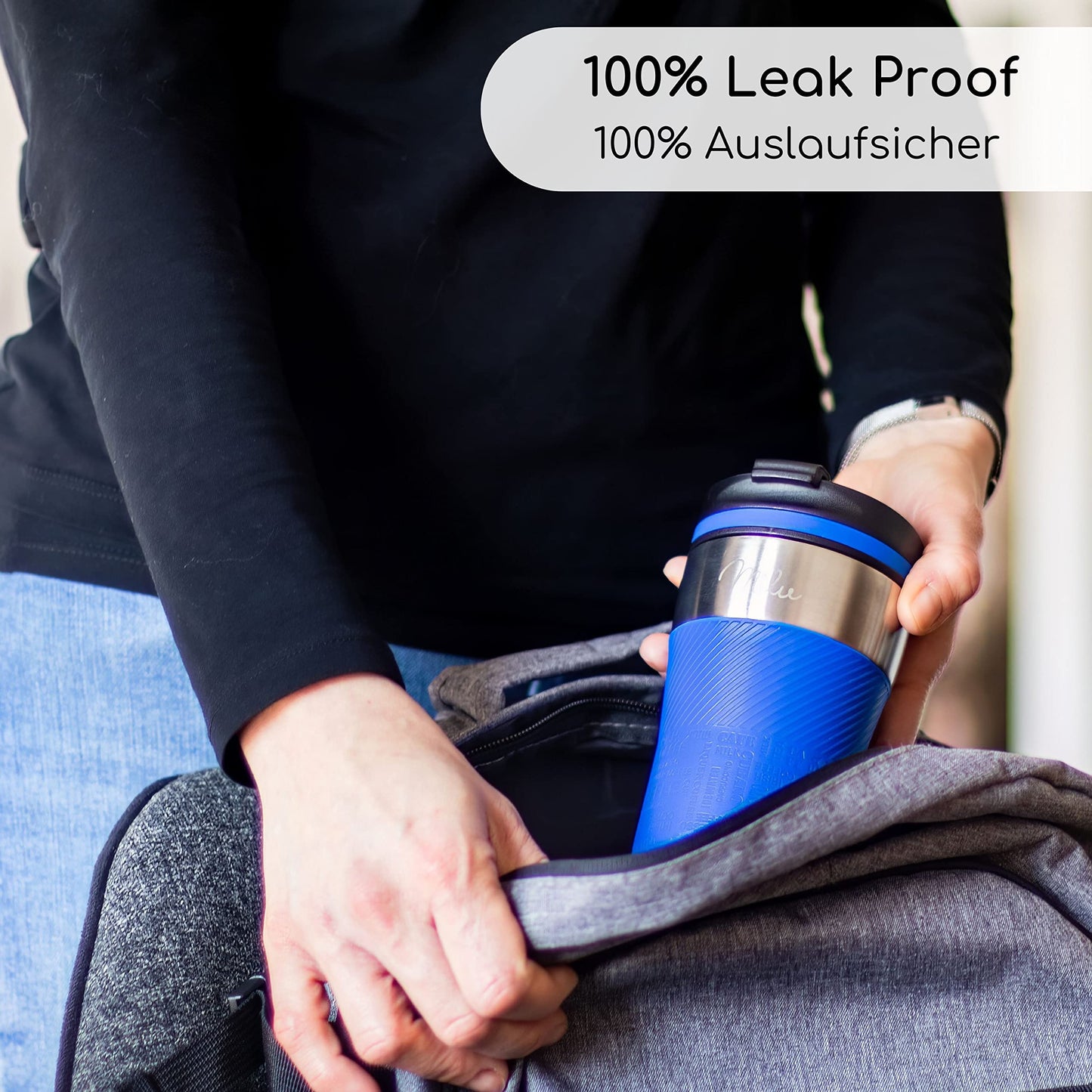 Milu Thermobecher Isolierbecher Kaffeebecher to go - 210ml 100% Auslaufsicher - Trinkbecher aus Edelstahl - Autobecher doppelwand Isolierung - Thermo Becher - Travel Mug (Rot)