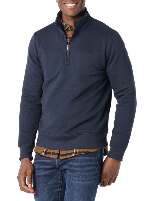 Amazon Essentials Men's Long Sleeve Fleece Quarter Zip Sweatshirt