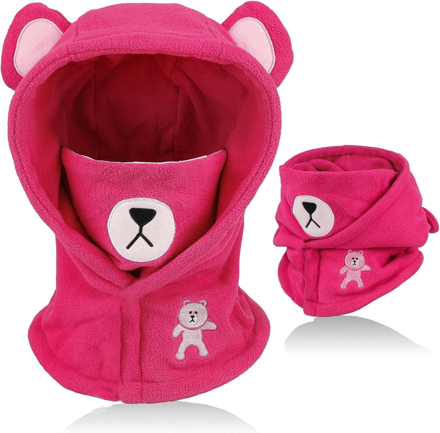 Children's Winter Thermal Fleece Balaclava 4-12 Years, Multifunctional Windproof Adjustable Face Mask, Ski Mask, Warm Hat, Balaclava, Neck Warmer Scarf for Boys and Girls, Outdoor Activities