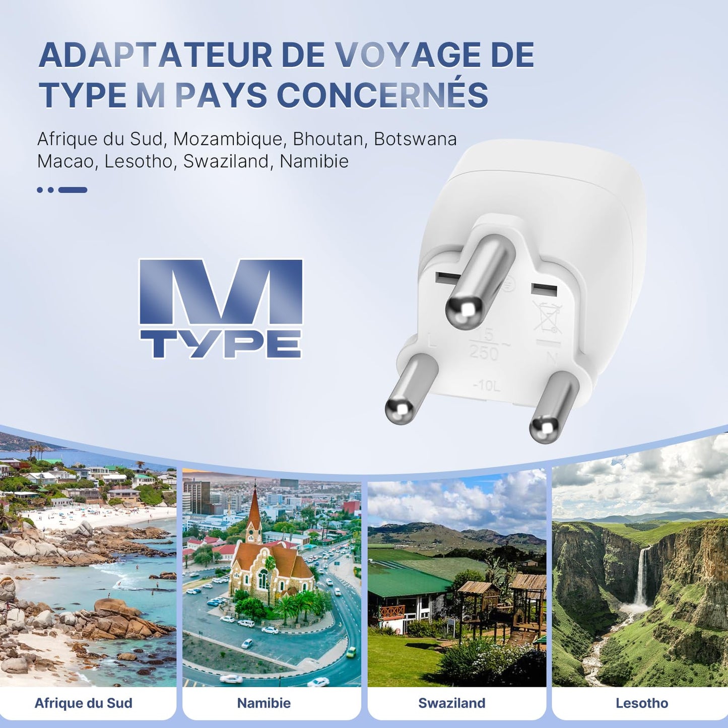Reiseadapter USA 2Stück，USA Adapter Steckdose Deutschland Plug ，Adapter USA Deutschland Stecker für EU zu Amerika/Kanada/Mexiko/Thailand usw,Typ B Reisestecker Stromadapter,Weiß