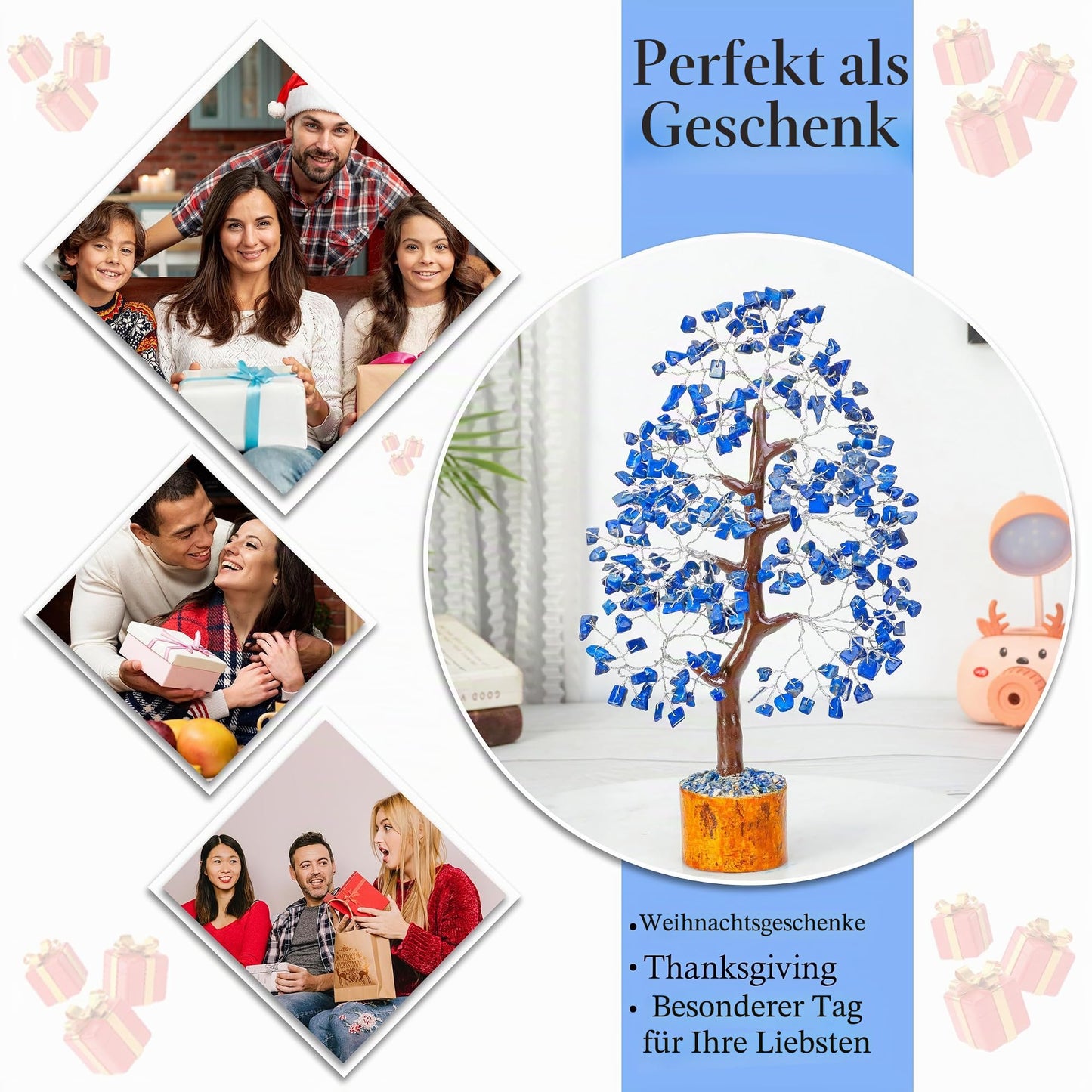 Crocon Der Originale Lebensbaum 7 Chakra Kristall Baum Geschenke für Frauen