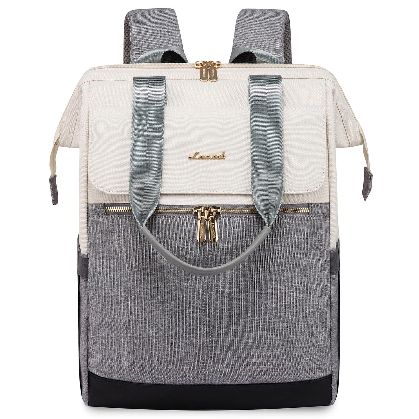 LOVEVOOK Rucksack Damen, Laptop Schulrucksack Wasserdicht, Schultasche Teenager Backpack Women Elegant Tagesrucksäcke Handtasche 2 in 1, 15,6 Zoll Arbeitstasche Lehrertasche Reiserucksack für Uni Büro