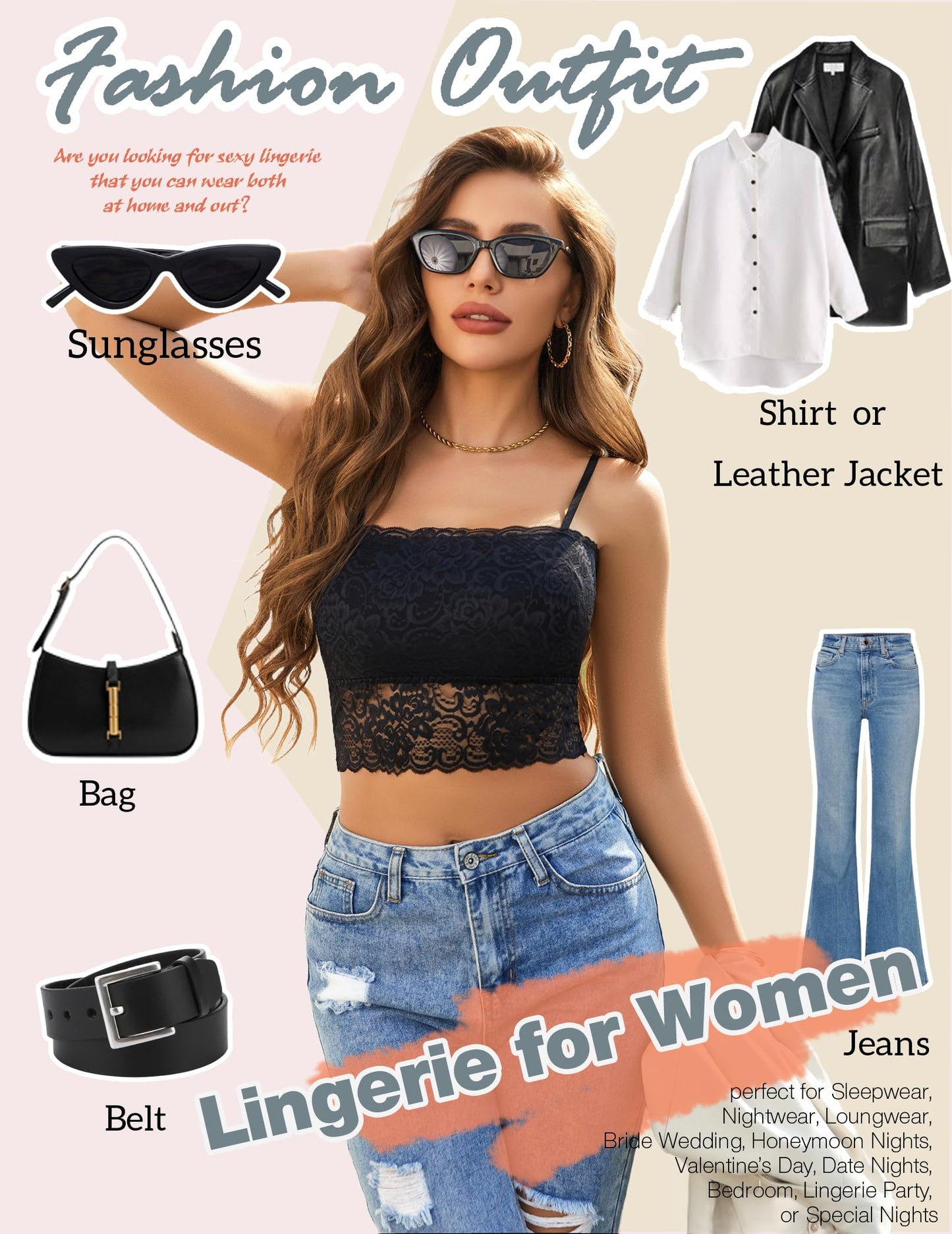 Avidlove Damen Tank Top Mesh Crop Tops Sexy Spitze Camisole Transparent Tanktops Ärmellos Sommer Oberteile Spaghettiträger Trägertop Bustier Unterhemd