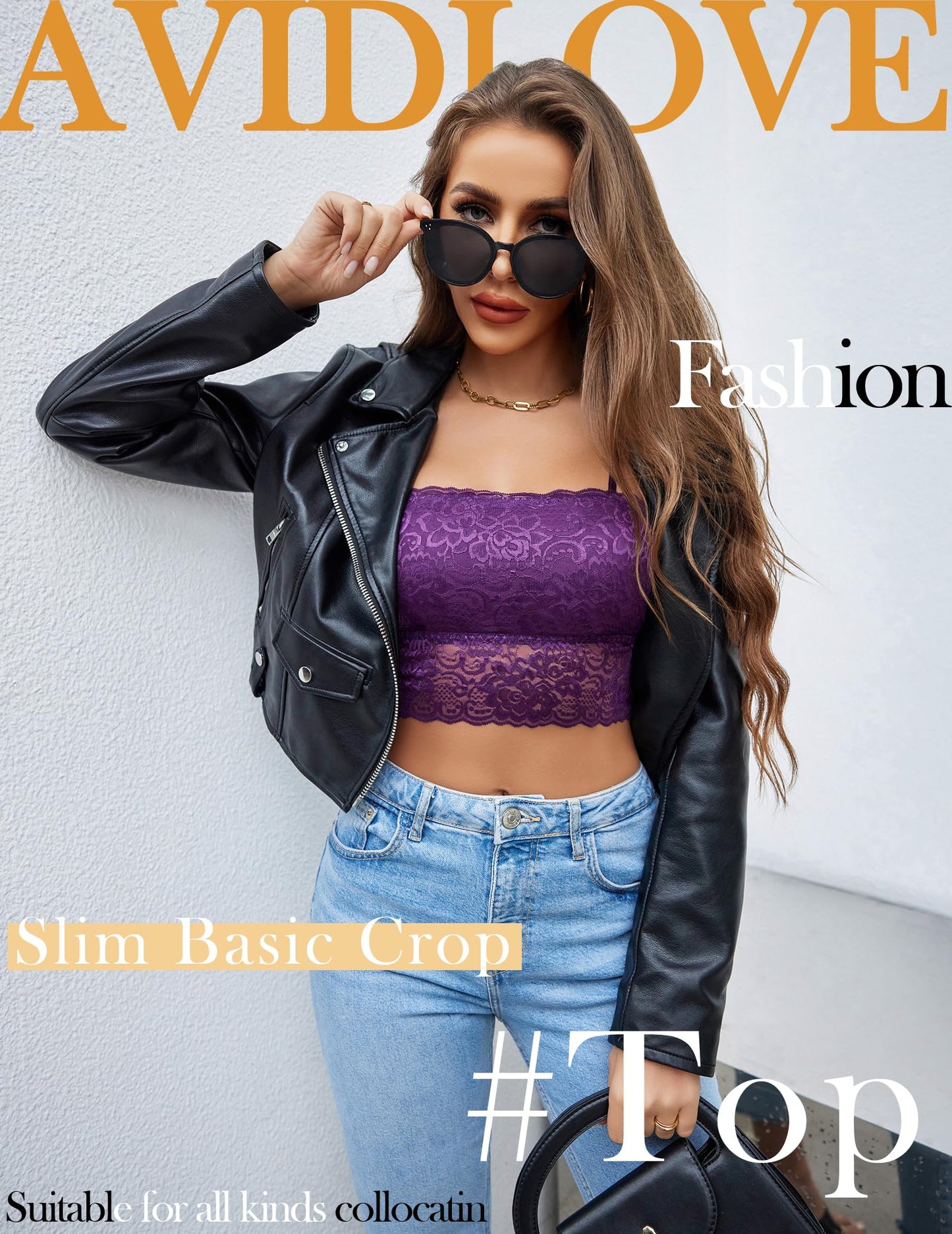 Avidlove Damen Tank Top Mesh Crop Tops Sexy Spitze Camisole Transparent Tanktops Ärmellos Sommer Oberteile Spaghettiträger Trägertop Bustier Unterhemd