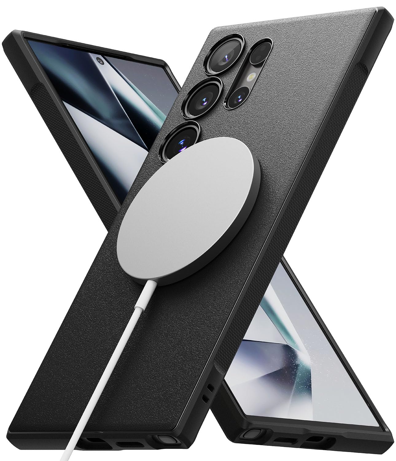 Ringke Onyx Case Compatible with Samsung Galaxy S25 Ultra, Firm Grip, Non-Slip Elegant Design, Perfect Fit, TPU Shockproof Scratch-Resistant Unique Texture Mobile Phone Case, Dark Green