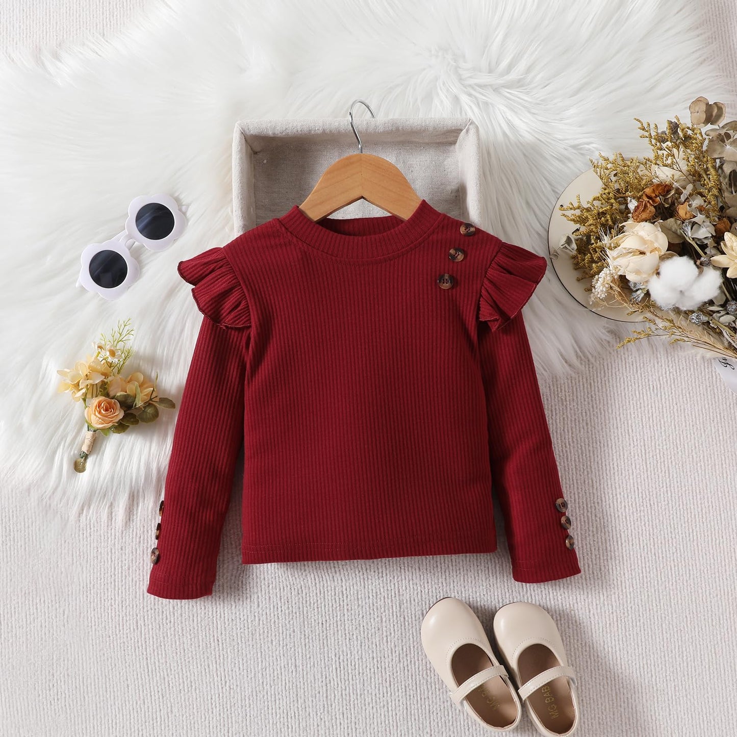 Miipat Toddler Girls Clothing Set Girls Outfits Set Long Sleeve Pullover Tops with Mini Skirt Sets Spring Autumn Baby Clothing Sets Girls Dresses