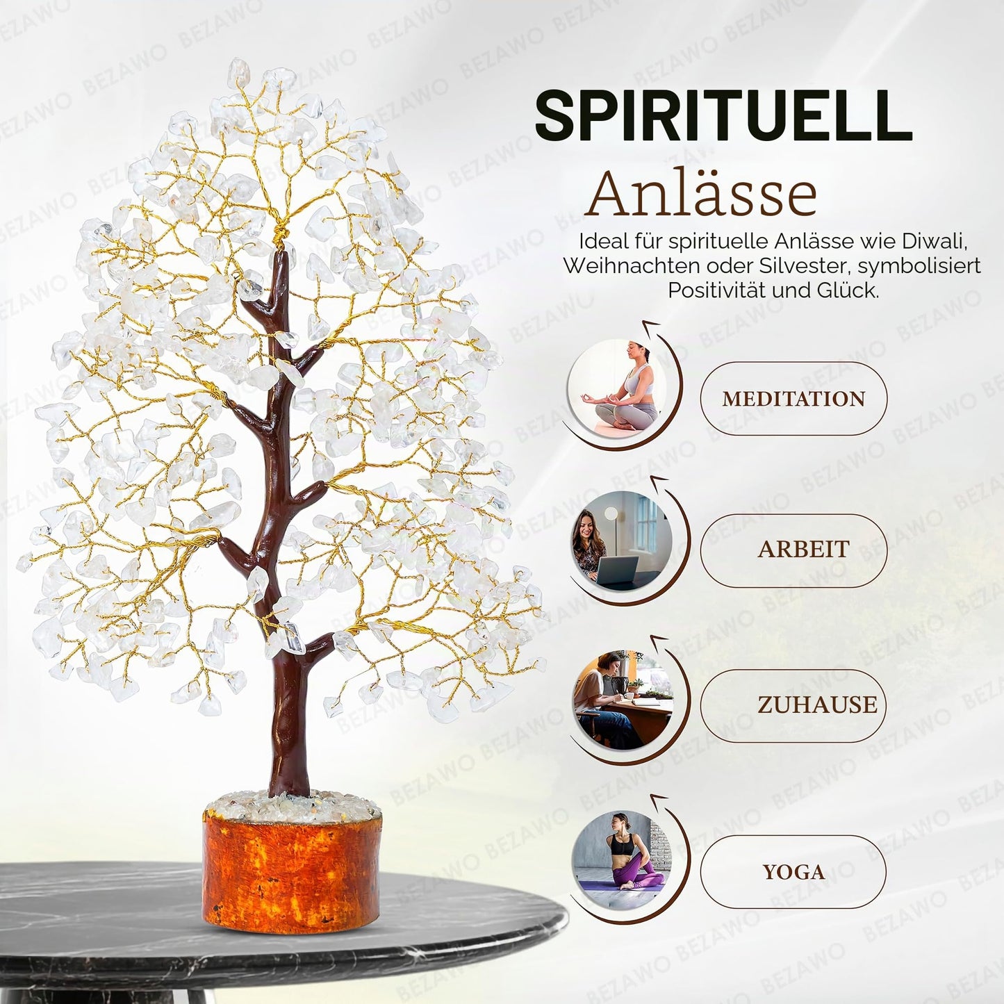 Crocon Der Originale Lebensbaum 7 Chakra Kristall Baum Geschenke für Frauen