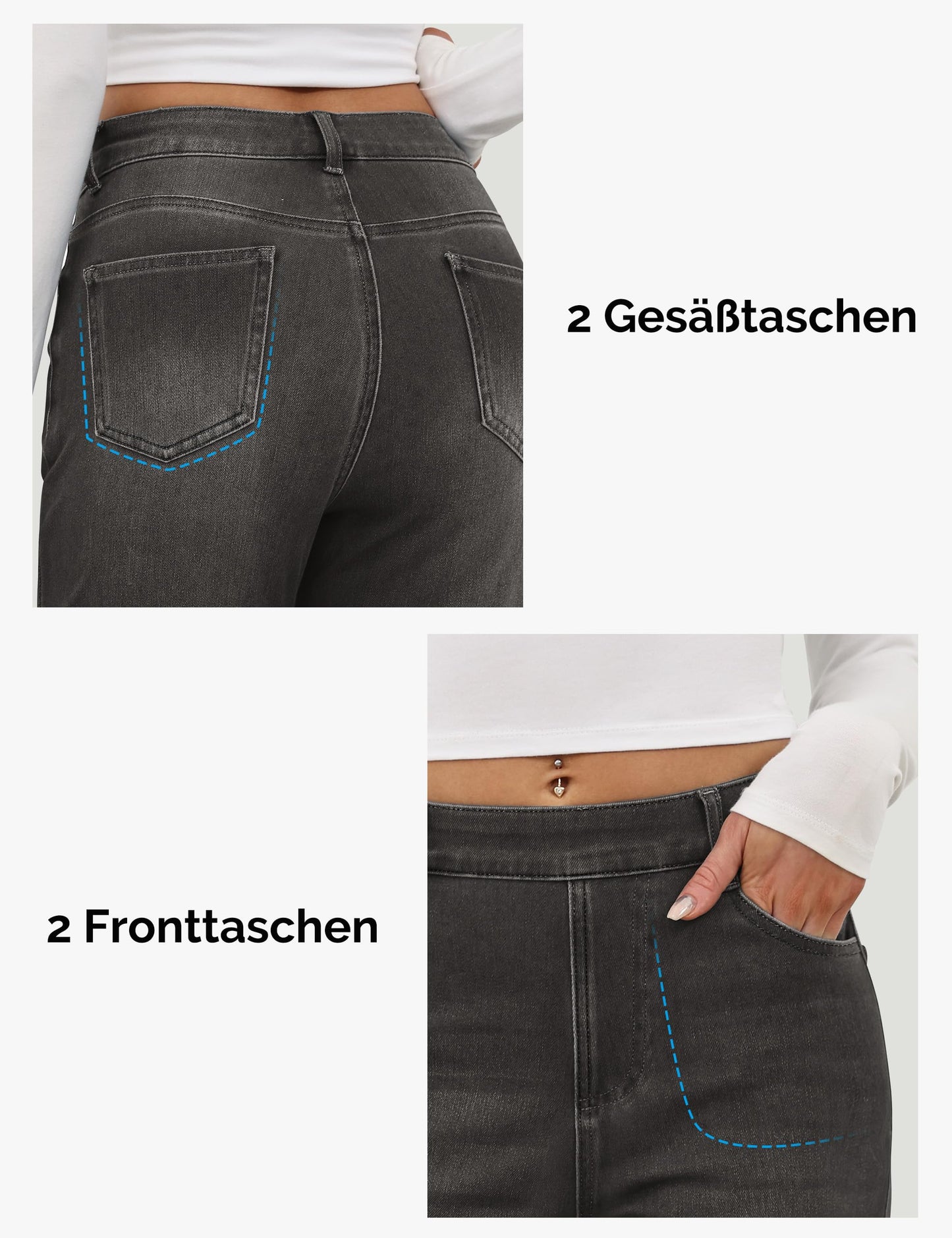 Desol Stretch Straight Leg Women's Jeans High Waist Straight Cut Slim Fit Leggings Jeans Casual No Zip