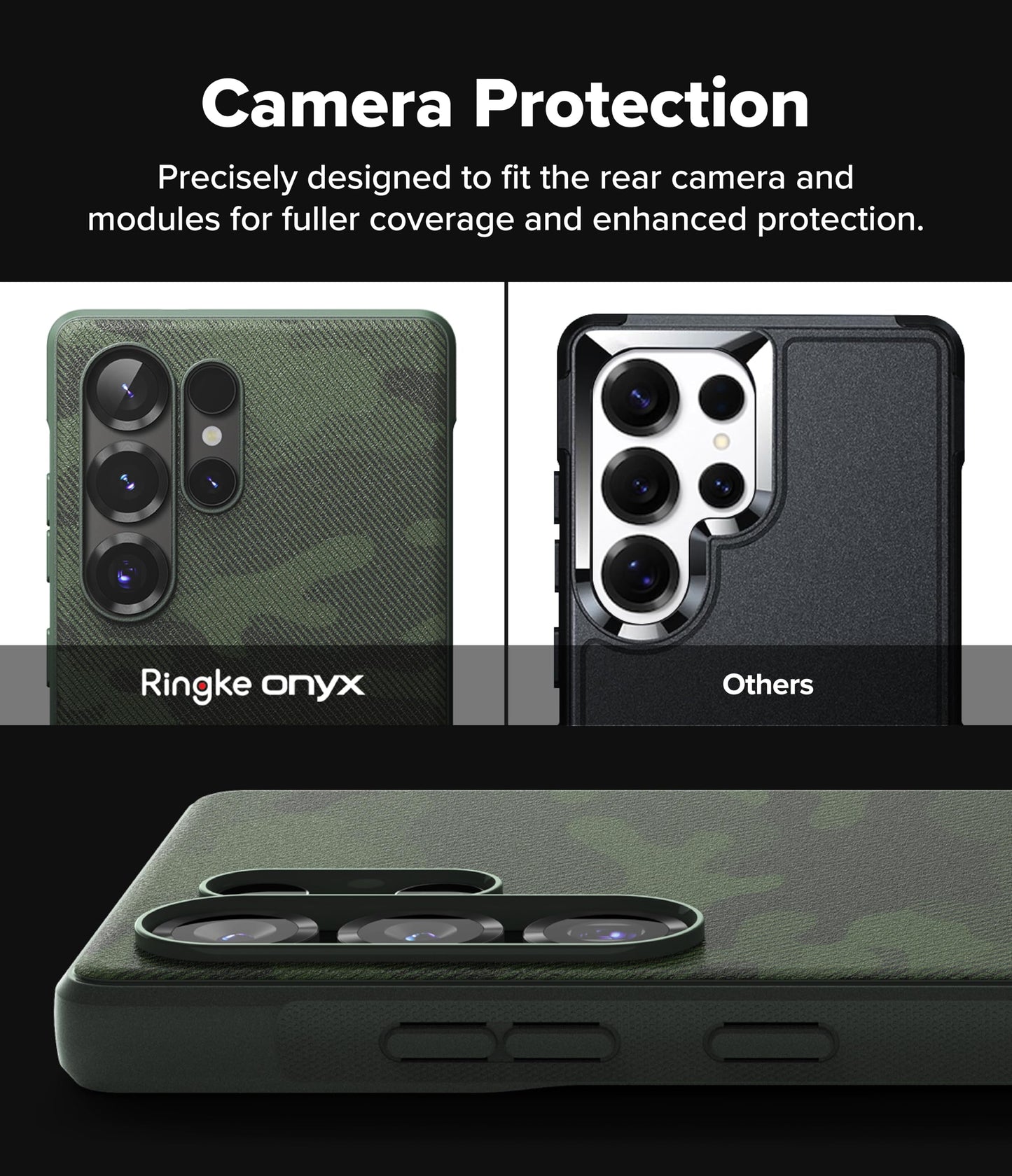 Ringke Onyx Case Compatible with Samsung Galaxy S25 Ultra, Firm Grip, Non-Slip Elegant Design, Perfect Fit, TPU Shockproof Scratch-Resistant Unique Texture Mobile Phone Case, Dark Green
