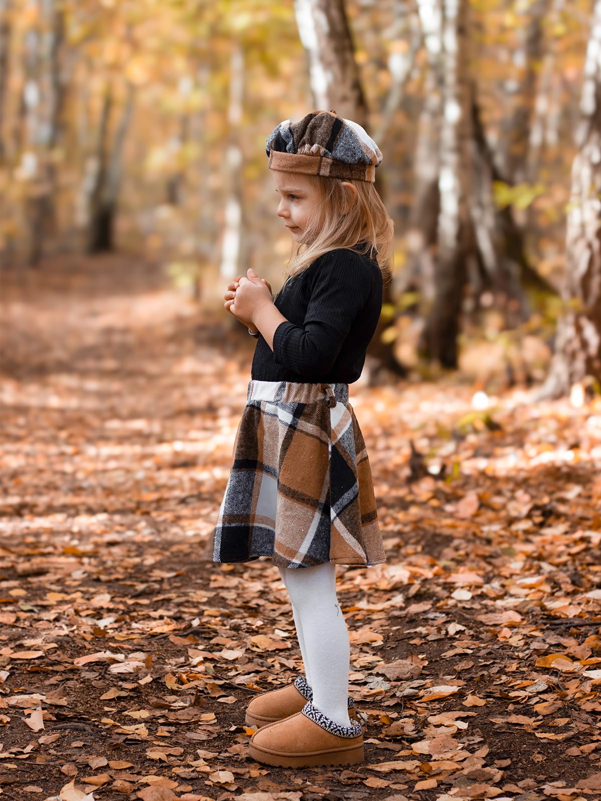 Miipat Toddler Girls Clothing Set Girls Outfits Set Long Sleeve Pullover Tops with Mini Skirt Sets Spring Autumn Baby Clothing Sets Girls Dresses