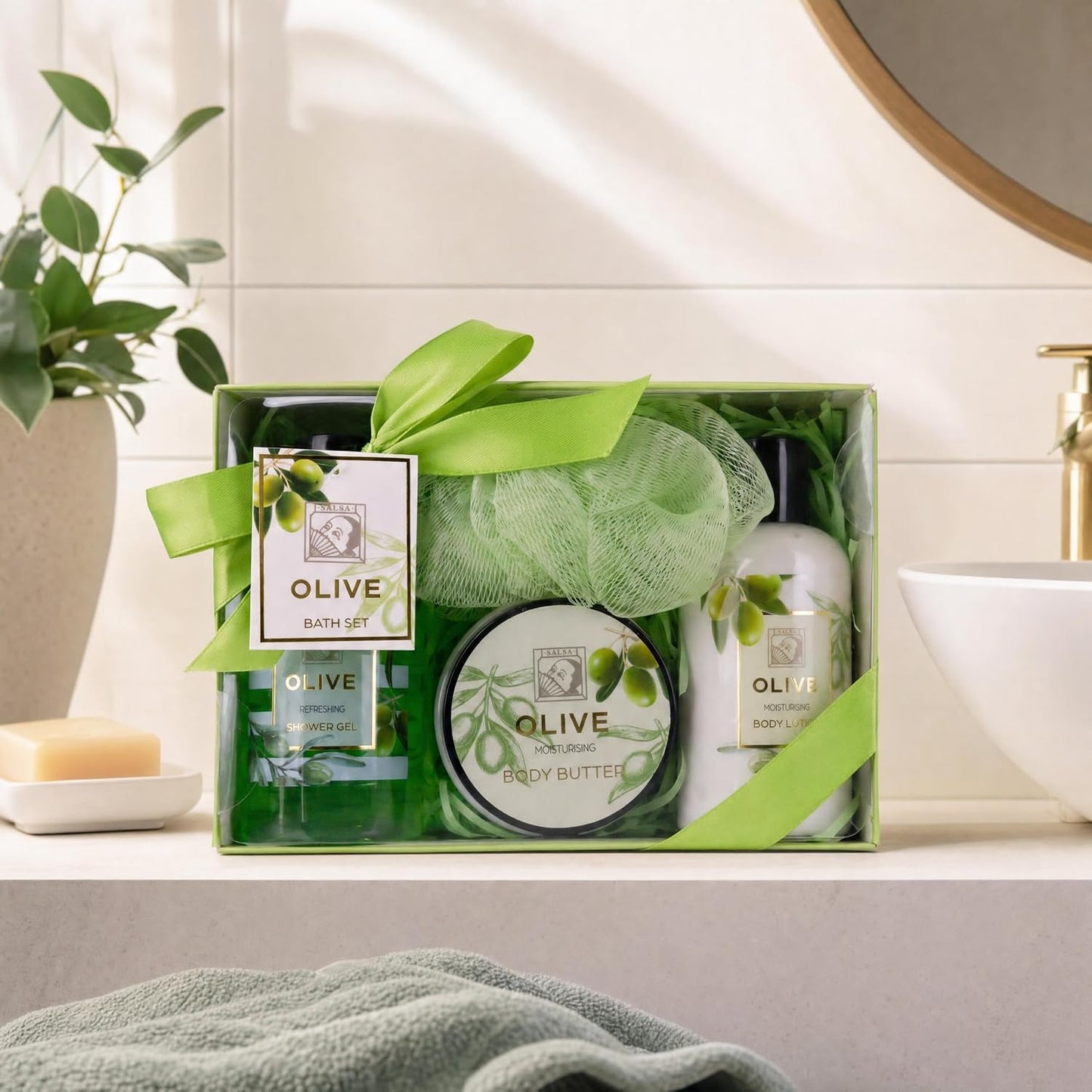 Accentra Geschenkset OLIVE in Geschenkbox, 4-teilig