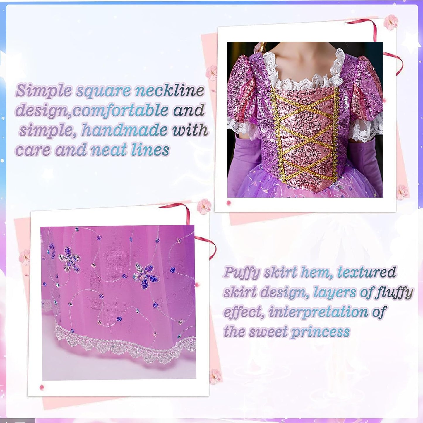 Prinzessin Kostüm Mädchen Prinzessin Prinzessin Kleid Mädchen mit Zubehör Geburtstag Party Weihnachten Halloween Karneval Cosplay Kleider