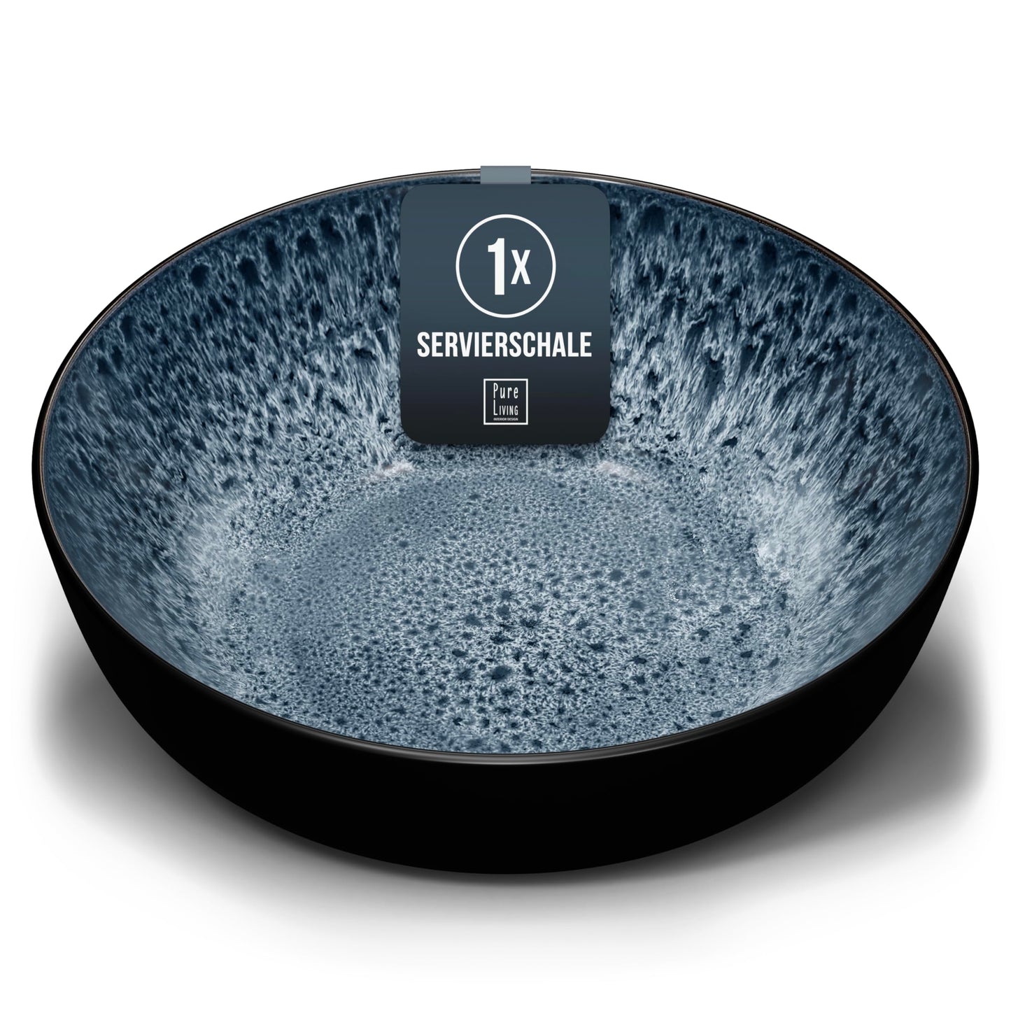 Steingut Frühstücksteller 6 Pers. Ibiza Hochwertiges Mediterranes TEST SEHR GUT Dessertteller Set - Kuchenteller spülmaschinen- und kratzfest - Kleine Teller, Salatteller Pure Living in Petrol