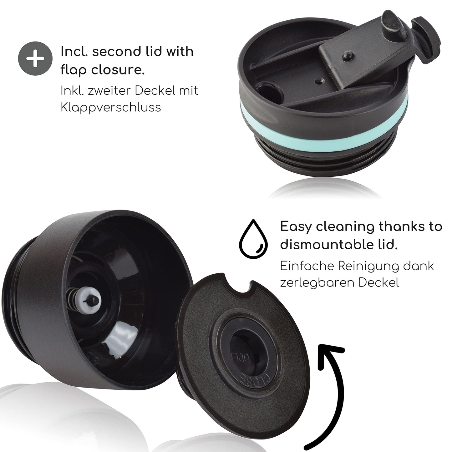 Milu Thermobecher Isolierbecher Kaffeebecher to go - 210ml 100% Auslaufsicher - Trinkbecher aus Edelstahl - Autobecher doppelwand Isolierung - Thermo Becher - Travel Mug (Rot)