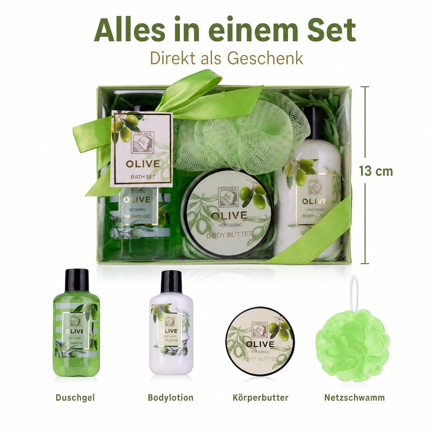 Accentra Geschenkset OLIVE in Geschenkbox, 4-teilig