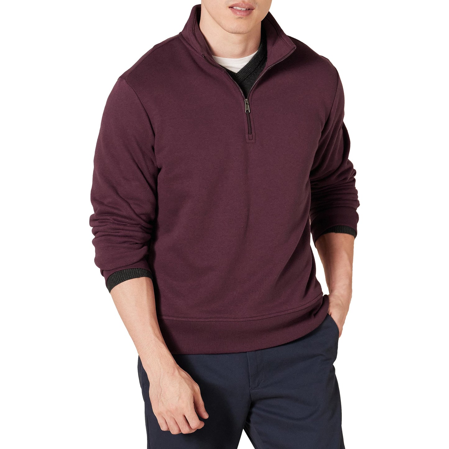 Amazon Essentials Men's Long Sleeve Fleece Quarter Zip Sweatshirt
