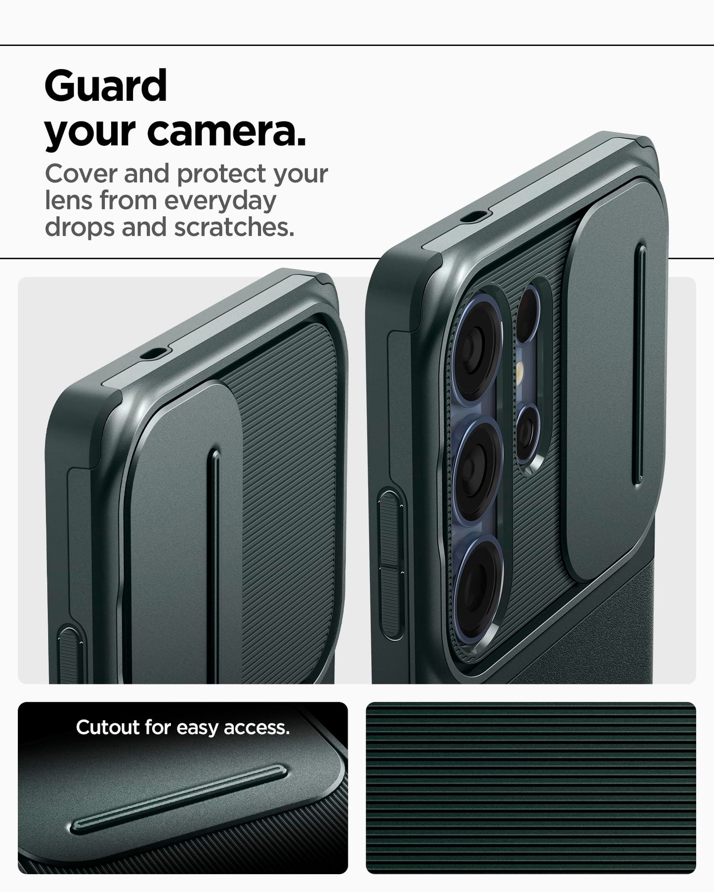 Spigen Optik Armor Case Compatible with Samsung Galaxy S25 Ultra - Black