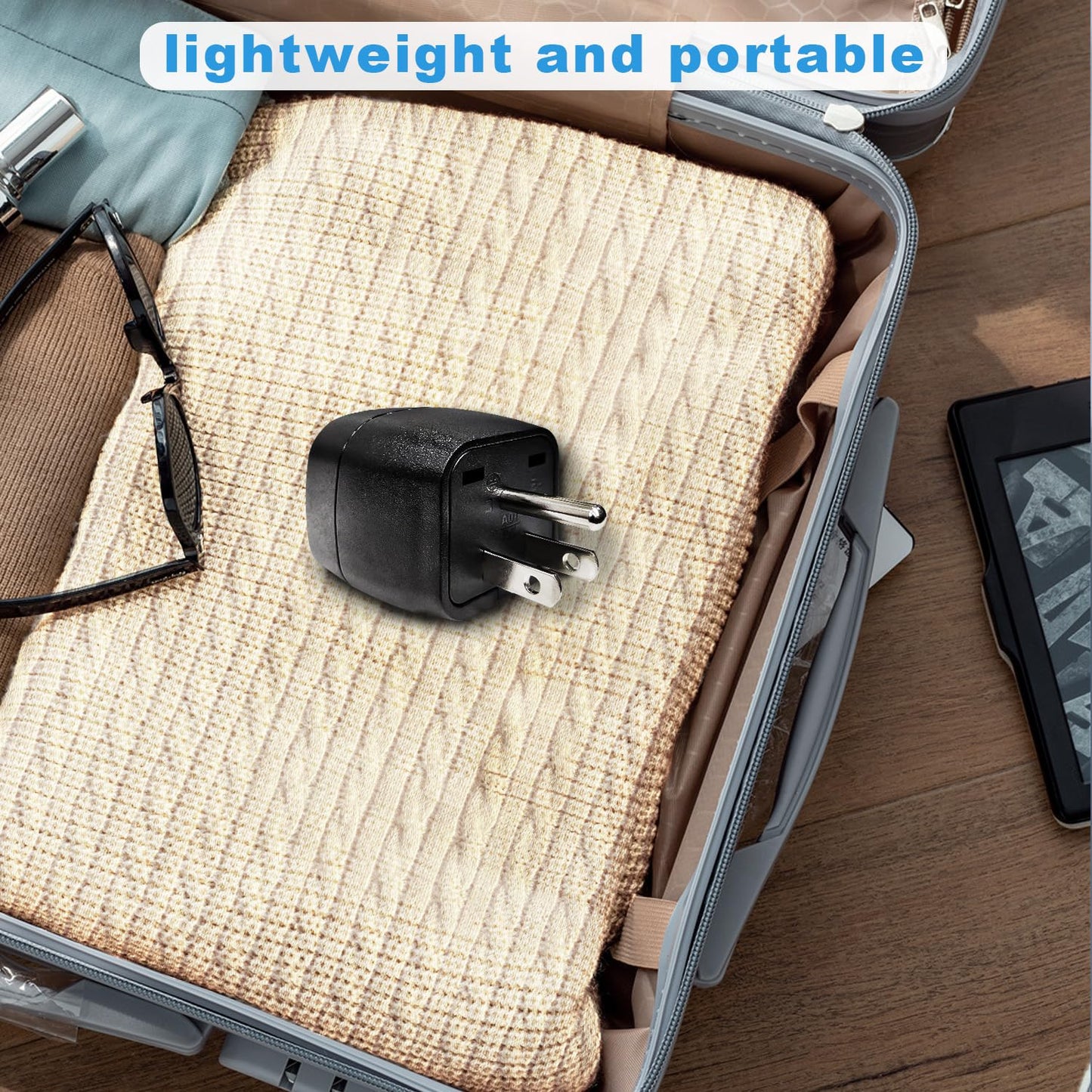 Reiseadapter USA 2Stück，USA Adapter Steckdose Deutschland Plug ，Adapter USA Deutschland Stecker für EU zu Amerika/Kanada/Mexiko/Thailand usw,Typ B Reisestecker Stromadapter,Weiß