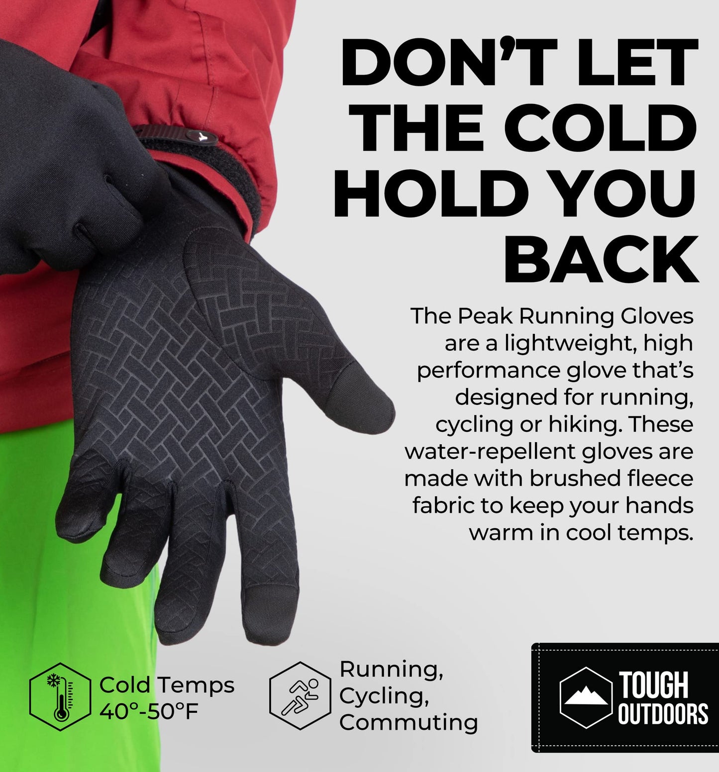 Robuste Outdoor-Laufhandschuhe mit Touchscreen
