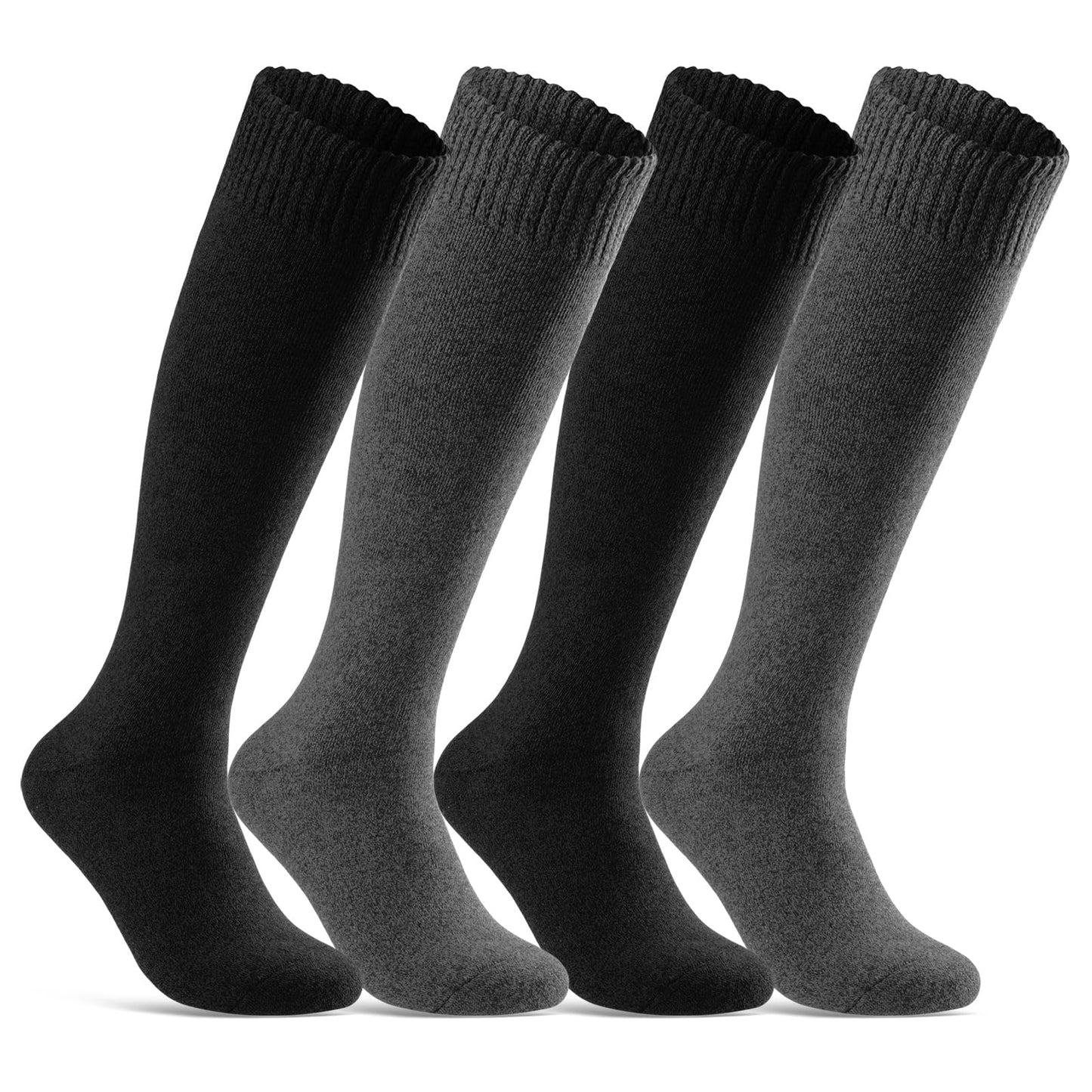 sockenkauf24 22350 Men's Thermal Knee Socks Inner Terry Towelling 4 Pairs