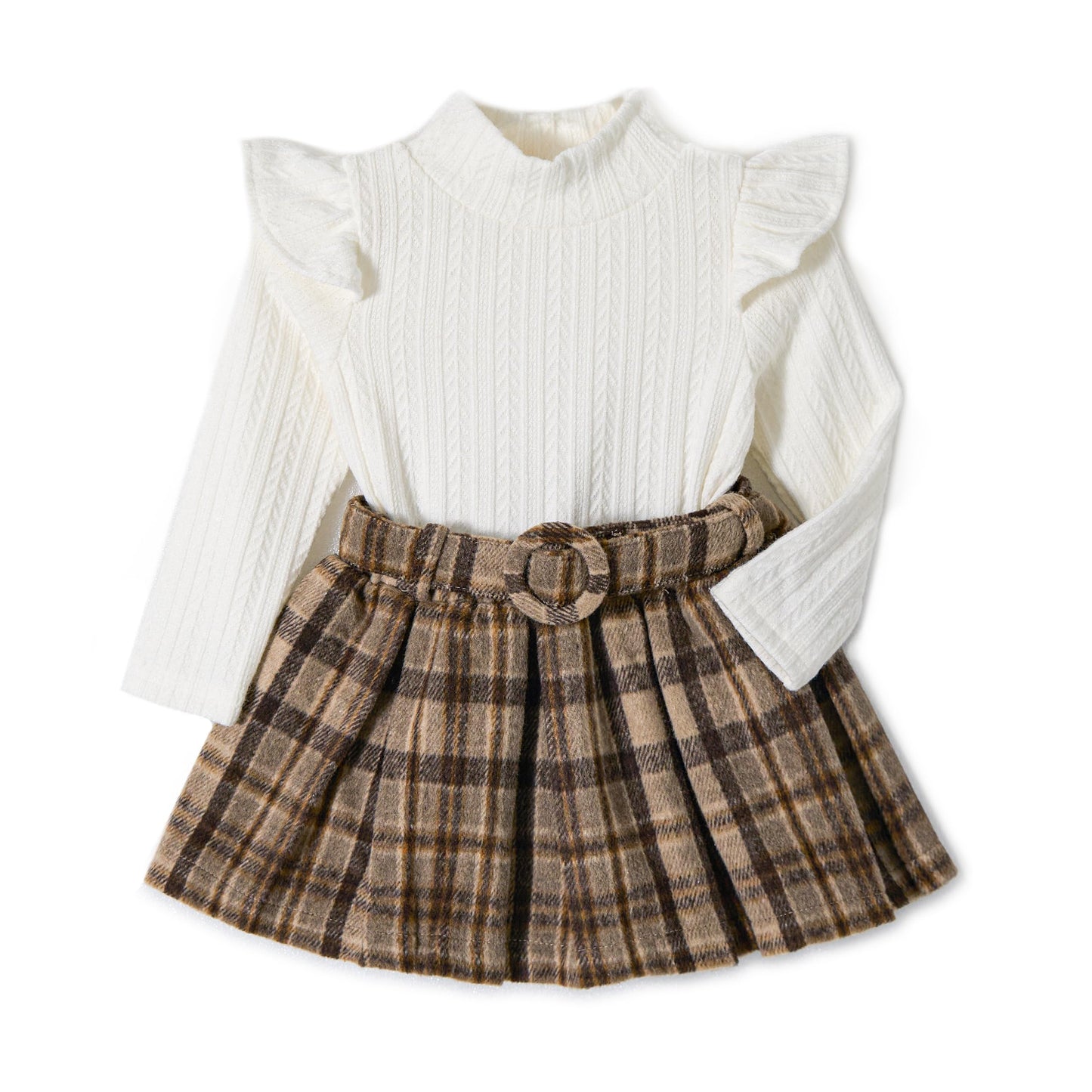 Miipat Toddler Girls Clothing Set Girls Outfits Set Long Sleeve Pullover Tops with Mini Skirt Sets Spring Autumn Baby Clothing Sets Girls Dresses